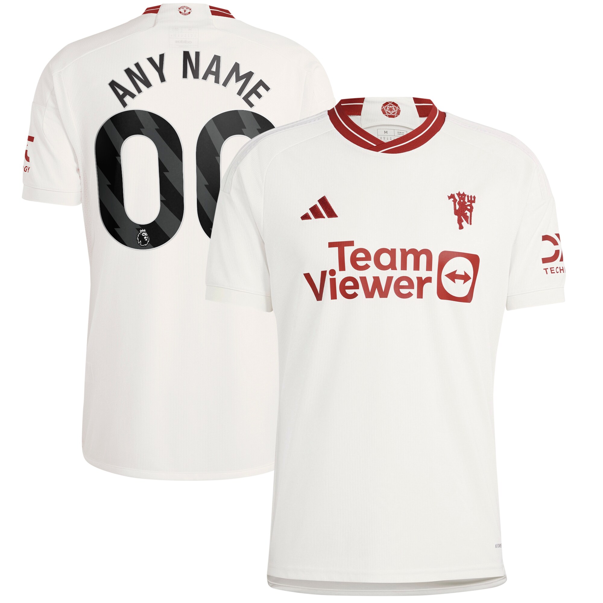 Manchester United adidas 2023/24 Third Replica Custom Jersey - White