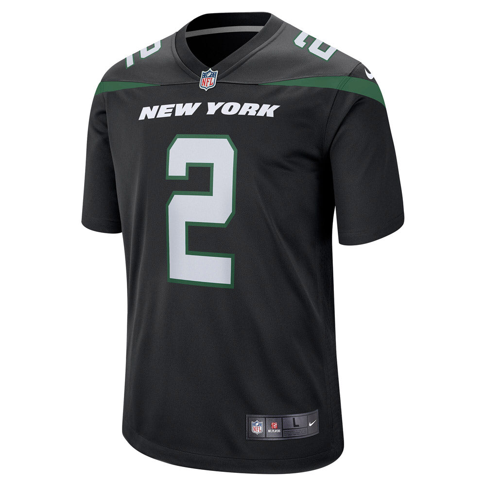 Men's New York Jets Zach Wilson Game Jersey Stealth Black