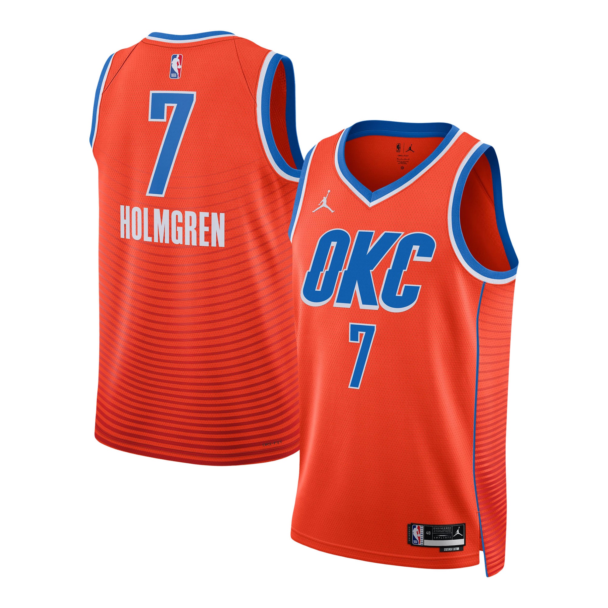 Chet Holmgren Oklahoma City Thunder Jordan Brand Unisex Swingman Jersey - Statement Edition - Orange