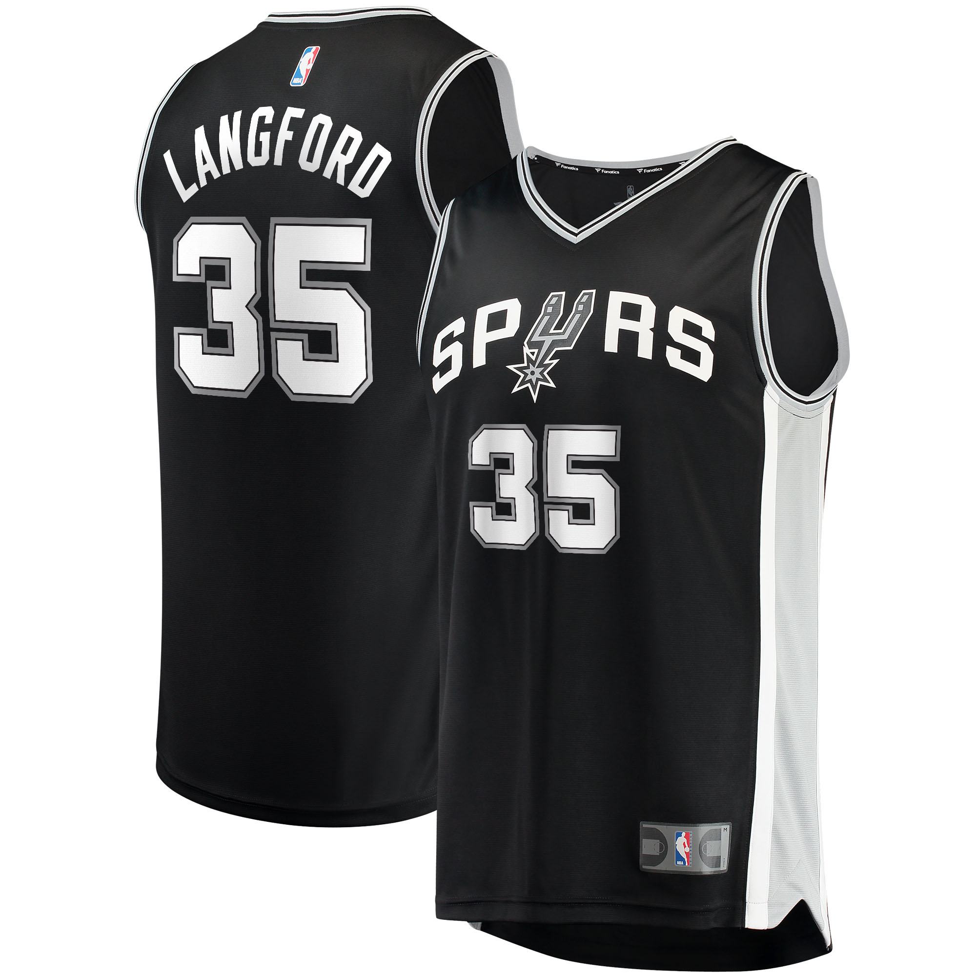 Romeo Langford San Antonio Spurs Fanatics Branded 2021/22 Fast Break Replica Jersey - Icon Edition - Black