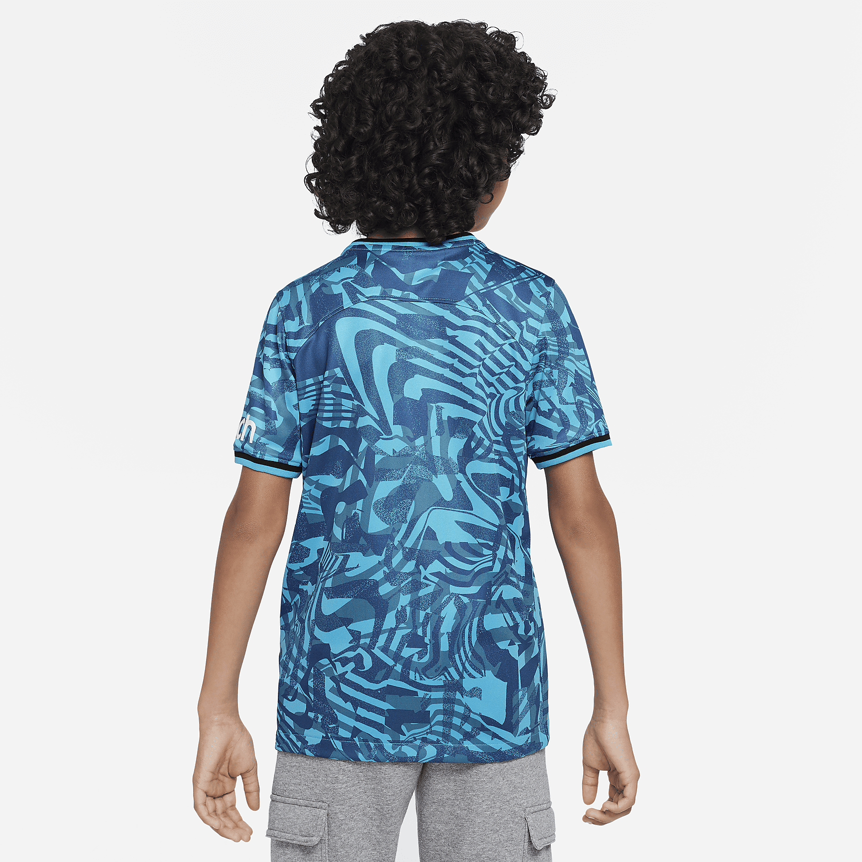 Tottenham Hotspur 2022/23 Stadium Third Big Kids' Nike Dri-FIT Soccer Jersey - Dark Turquoise/Black/White