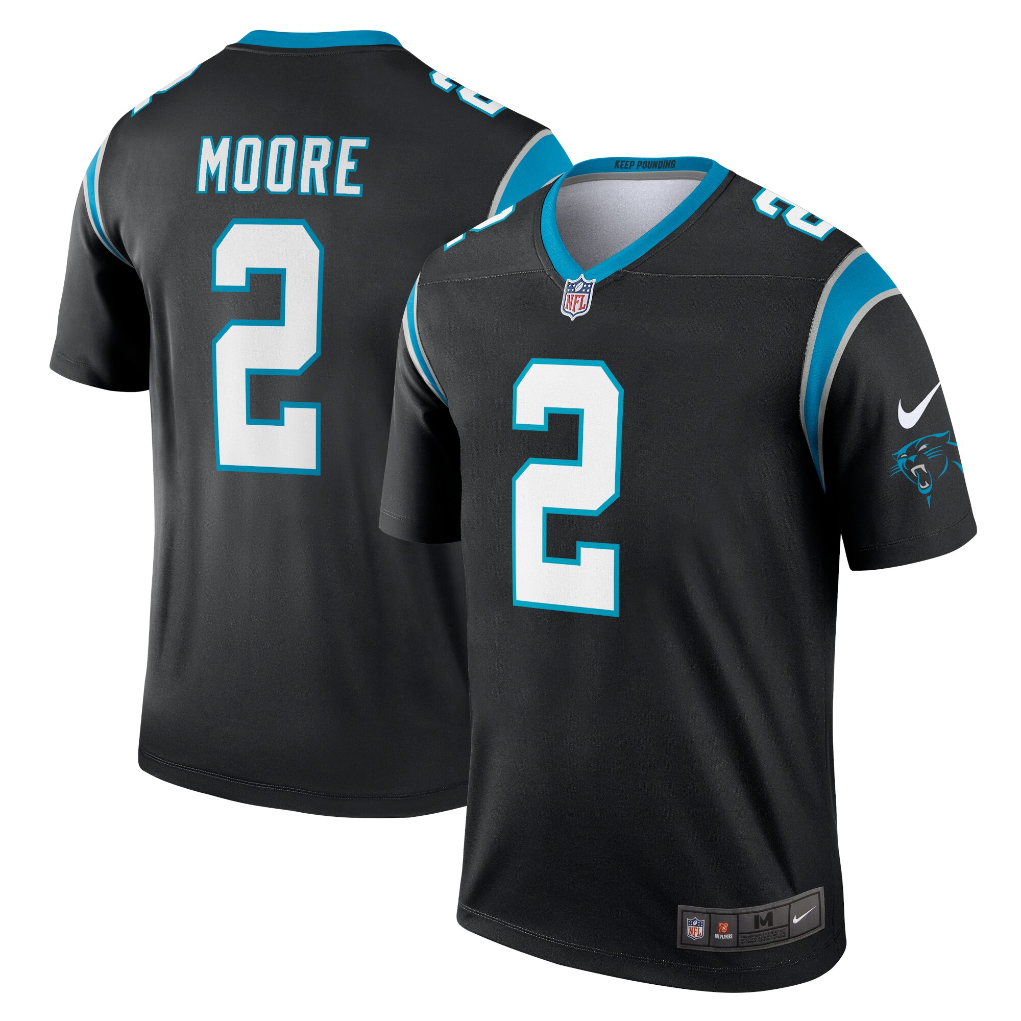 D.J. Moore Carolina Panthers Nike Legend Jersey - Black