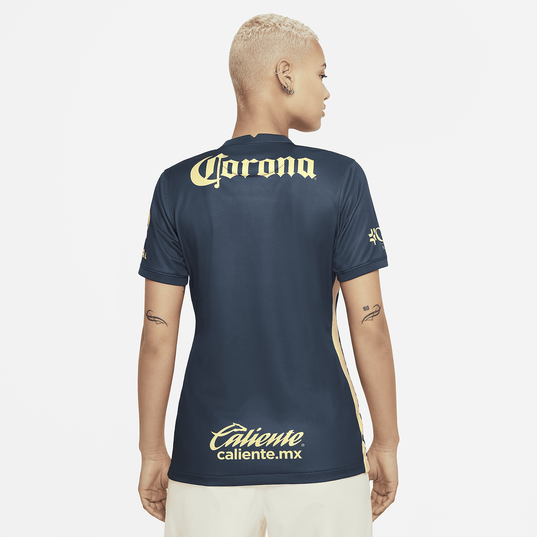 Club América 2021/22 Stadium Away Women's Soccer Jersey - Armory Navy/Lemon Chiffon/Lemon Chiffon