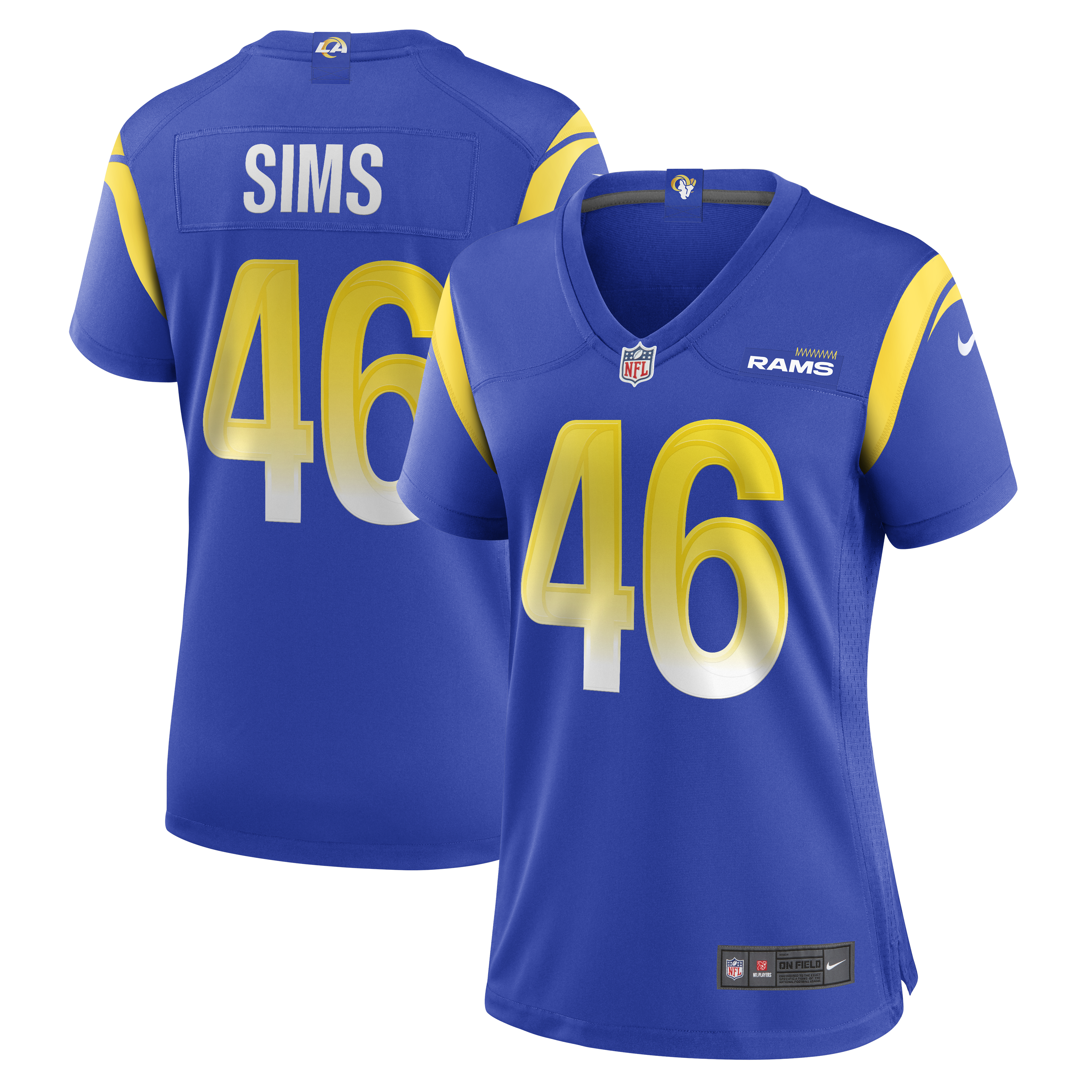 Christian Sims Los Angeles Rams Nike Women's  Game Jersey - Royal