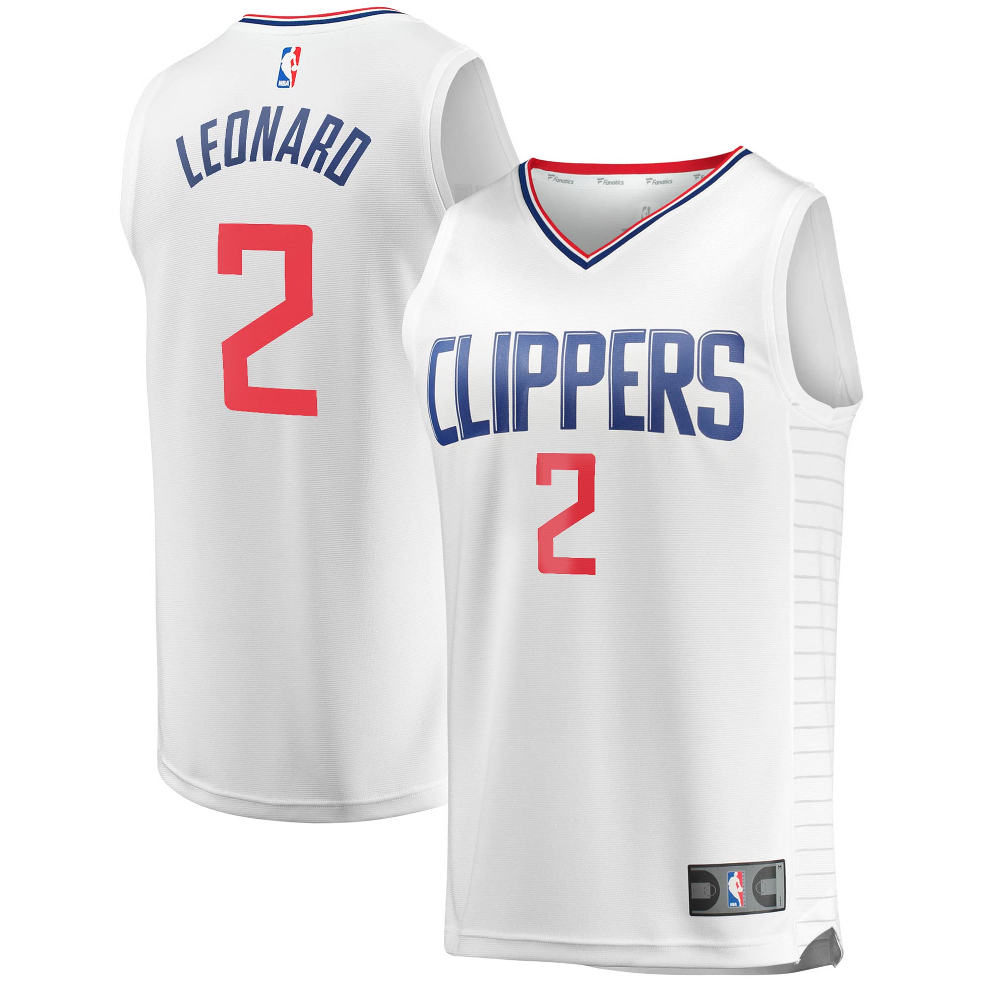 Kawhi Leonard LA Clippers Fanatics Branded Youth 2020/21 Fast Break Player Jersey - White - Association Edition