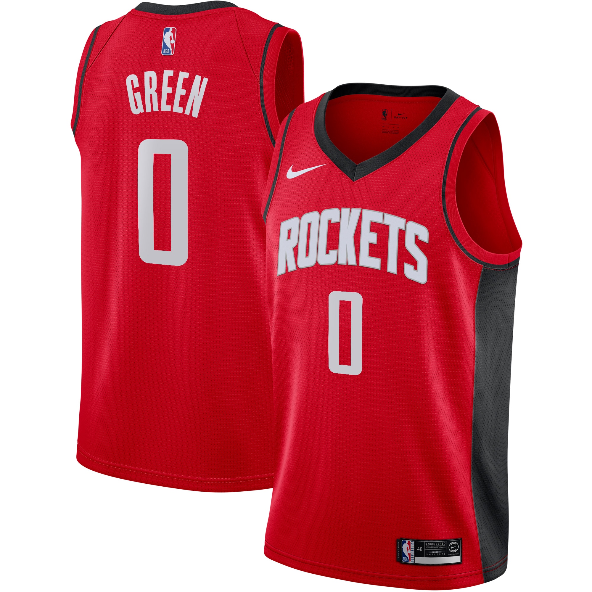 Jalen Green Houston Rockets Nike NBA Draft First Round Pick Swingman Jersey Red - Icon Edition
