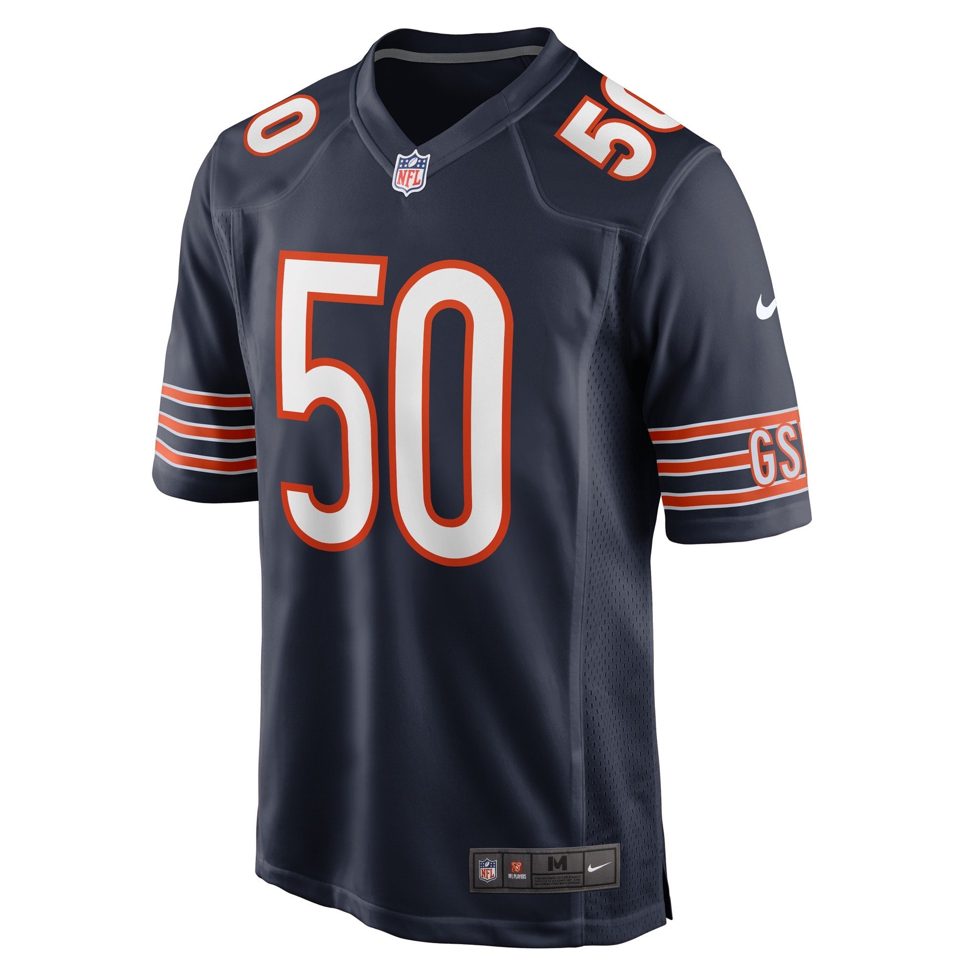 Men's Nike Sterling Weatherford Navy Chicago Bears Game Player Jersey