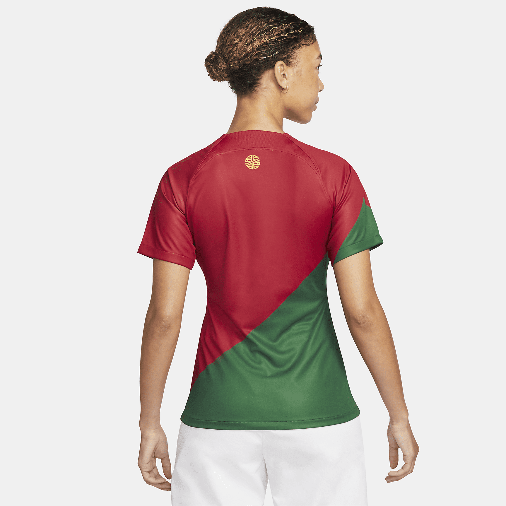 Portugal 2022/23 Stadium Home Women's Nike Dri-FIT Soccer Jersey - Pepper Red/Pepper Red/Gold Dart