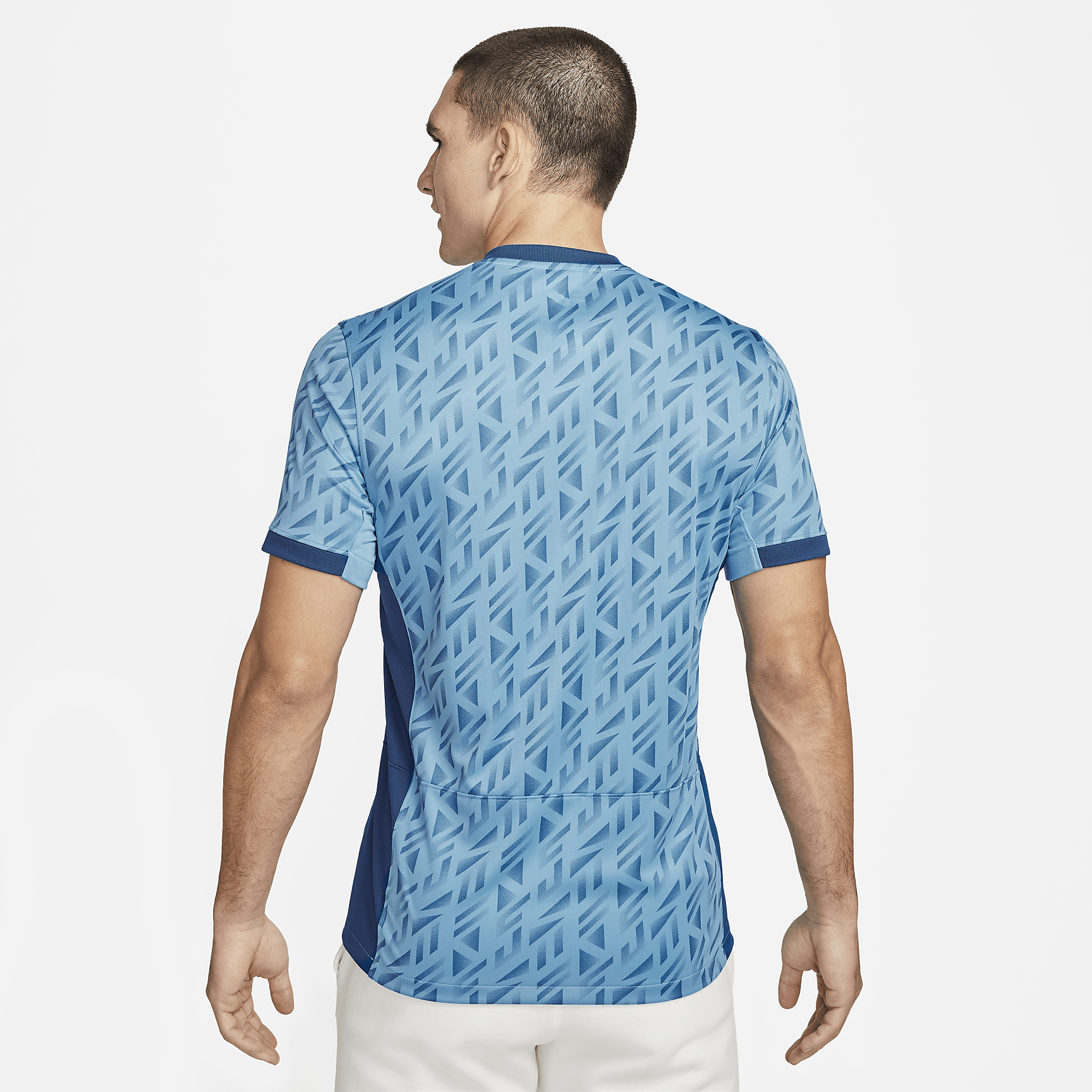 England 2023 Stadium Away Men's Nike Dri-FIT Soccer Jersey - Coast/Gym Blue/White