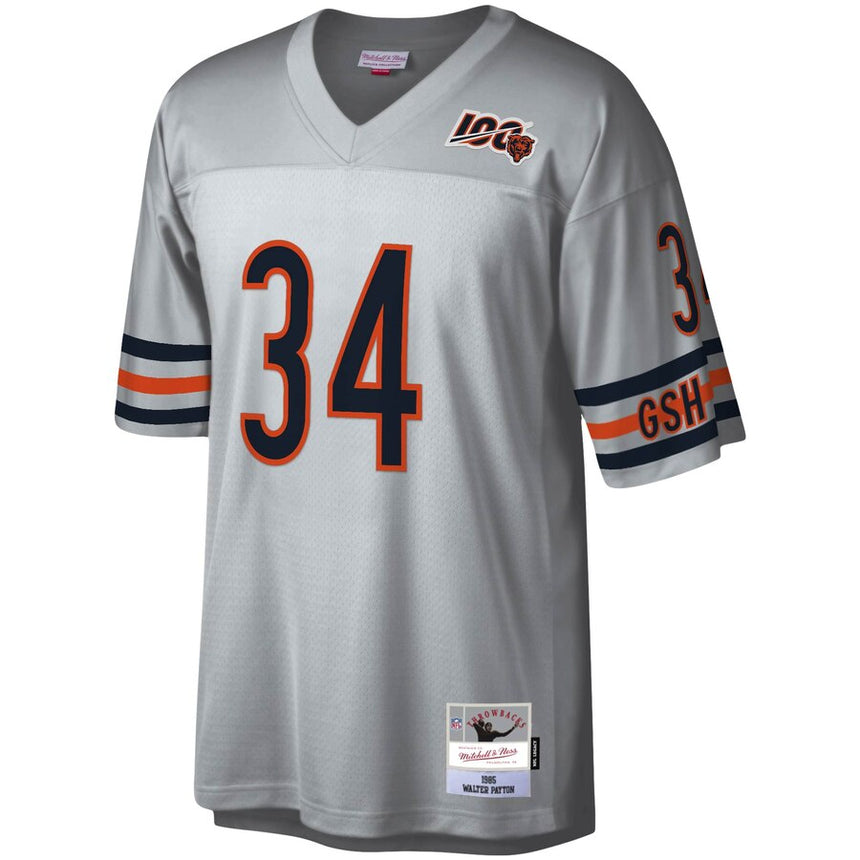 Men's Chicago Bears Walter Payton Mitchell & Ness Platinum 100th Season Retired Player Legacy Jersey
