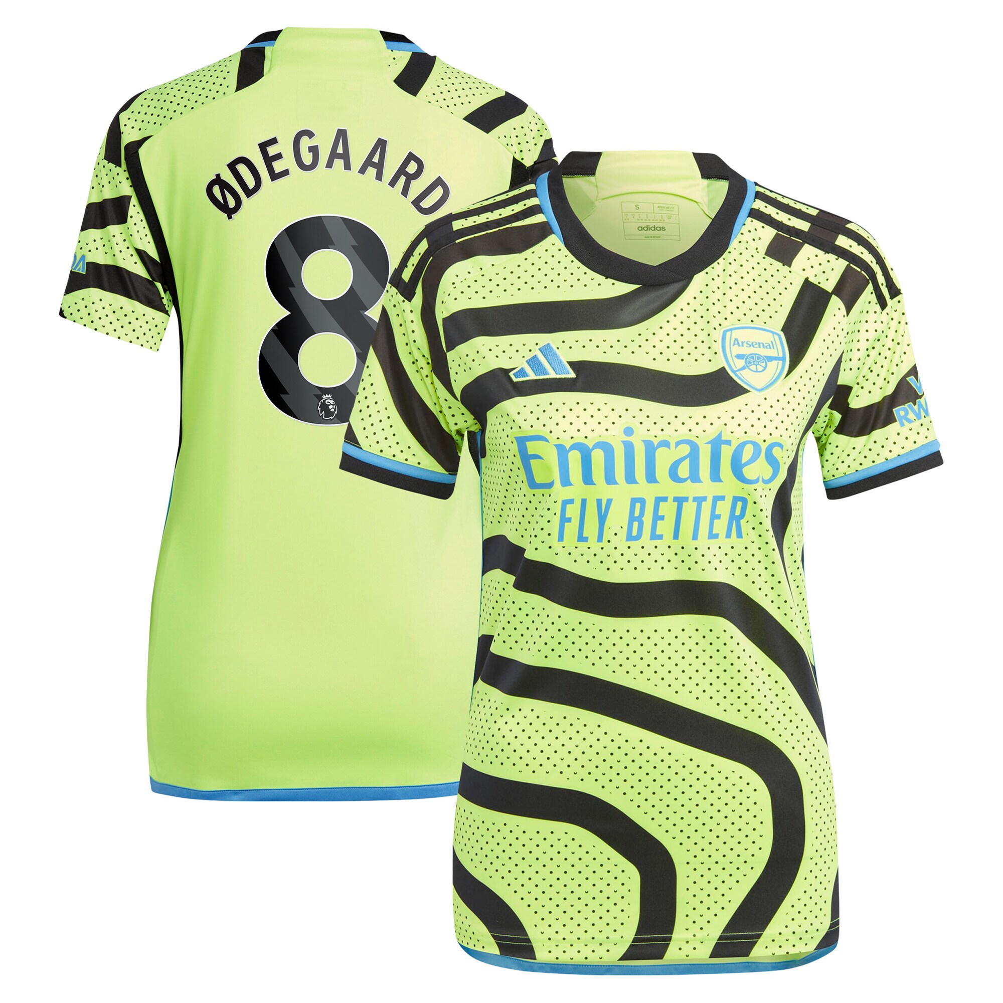 Martin Odegaard Arsenal adidas Women's 2023/24 Away Replica Player Jersey - Yellow