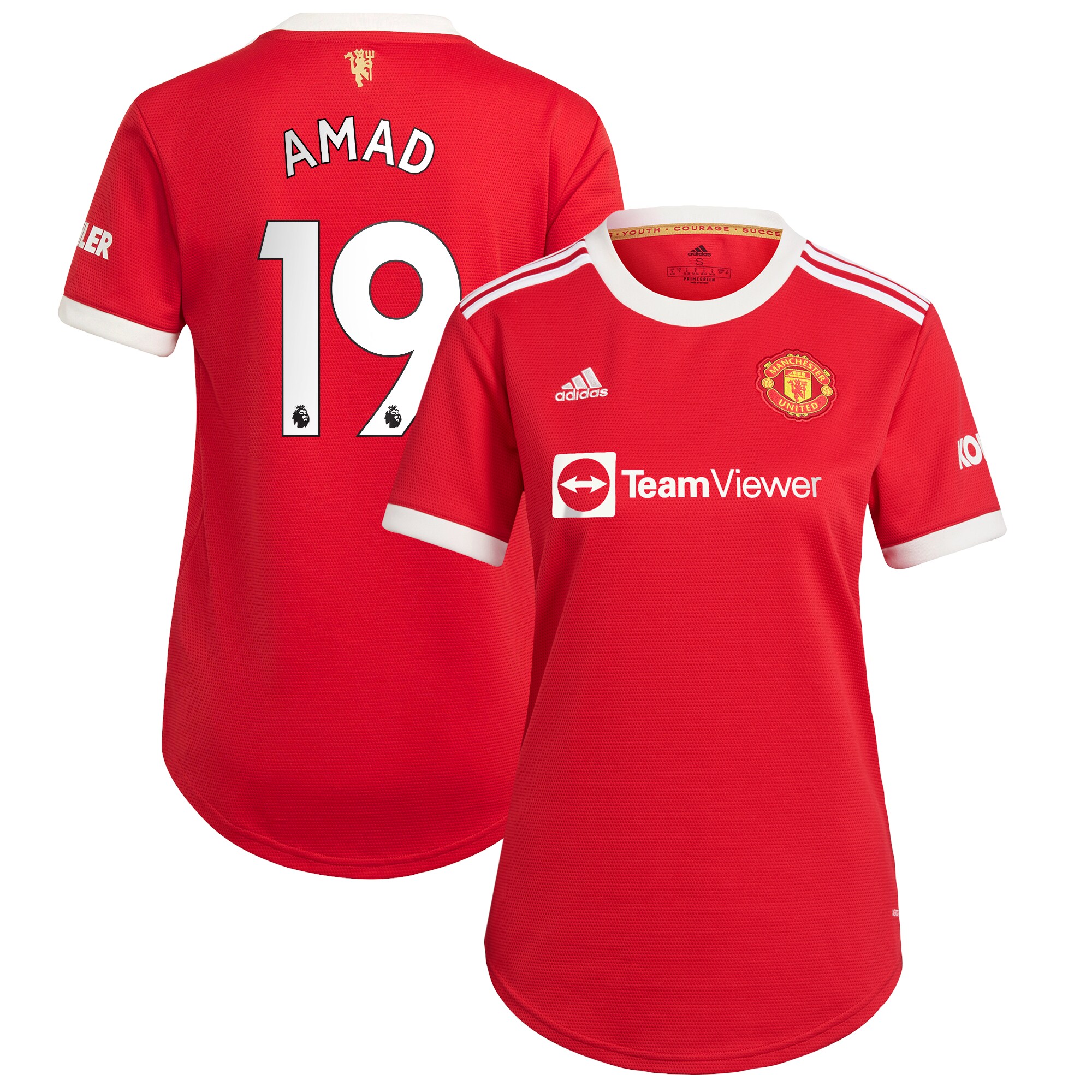 Amad Diallo Manchester United adidas Women's 2021/22 Home Replica Player Jersey - Red