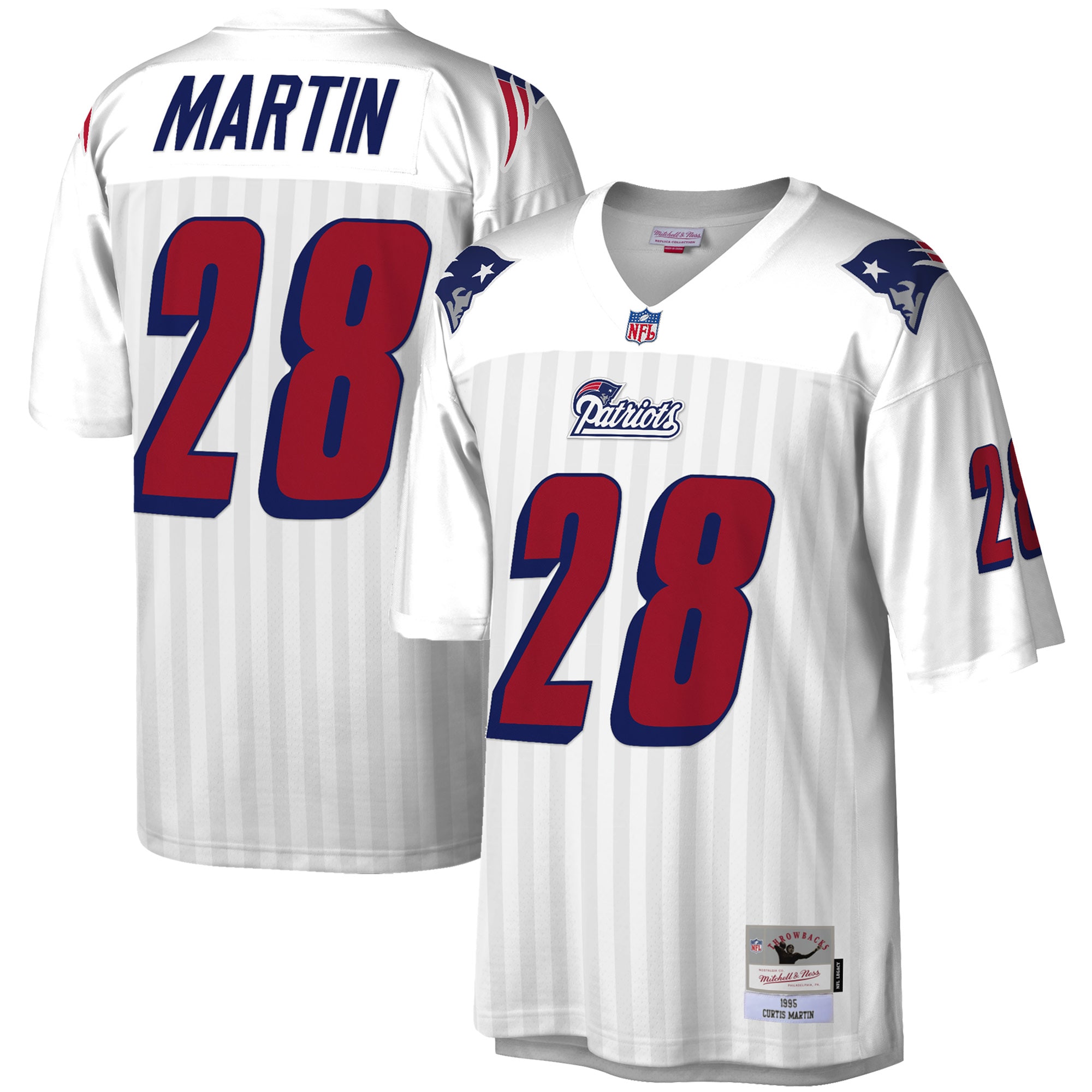 Curtis Martin New England Patriots Mitchell & Ness 1995 Legacy Replica Jersey - White