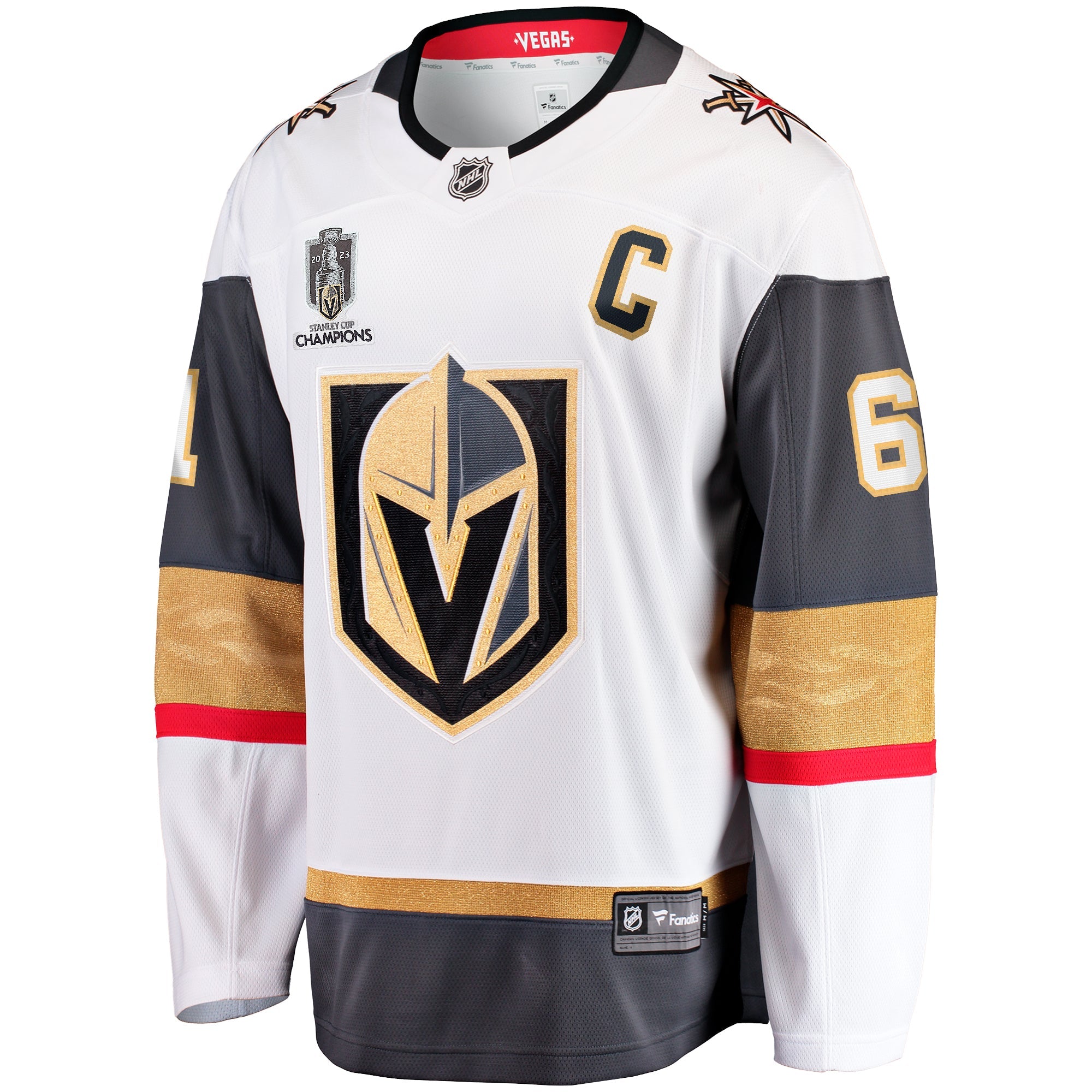 Men's Fanatics Branded Mark Stone White Vegas Golden Knights 2023 Stanley Cup Champions Away Breakaway Player Jersey