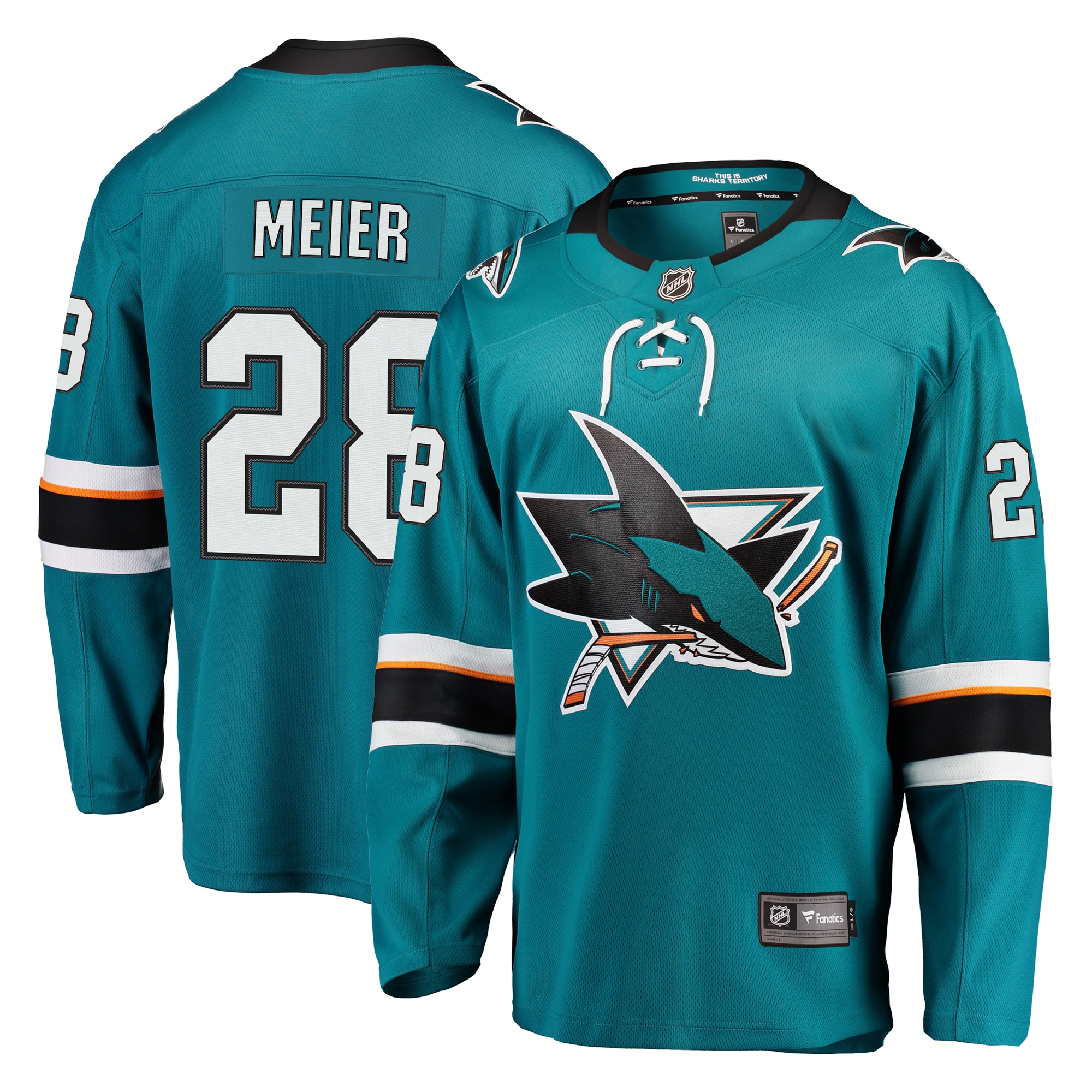 Timo Meier San Jose Sharks Fanatics Branded Home Premier Breakaway Player Jersey - Teal