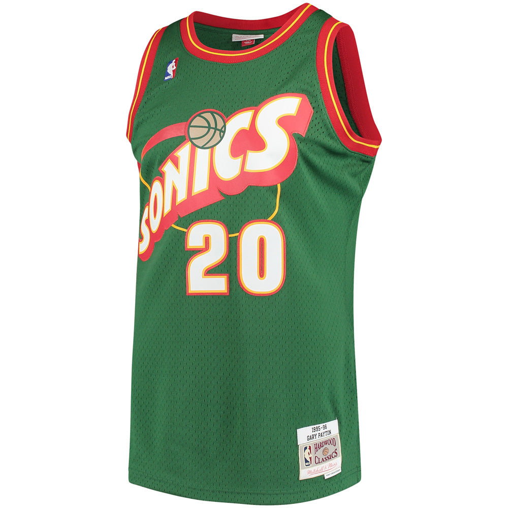 Youth Seattle Sonics Gary Payton 1995-96 Hardwood Classics Jersey - Green