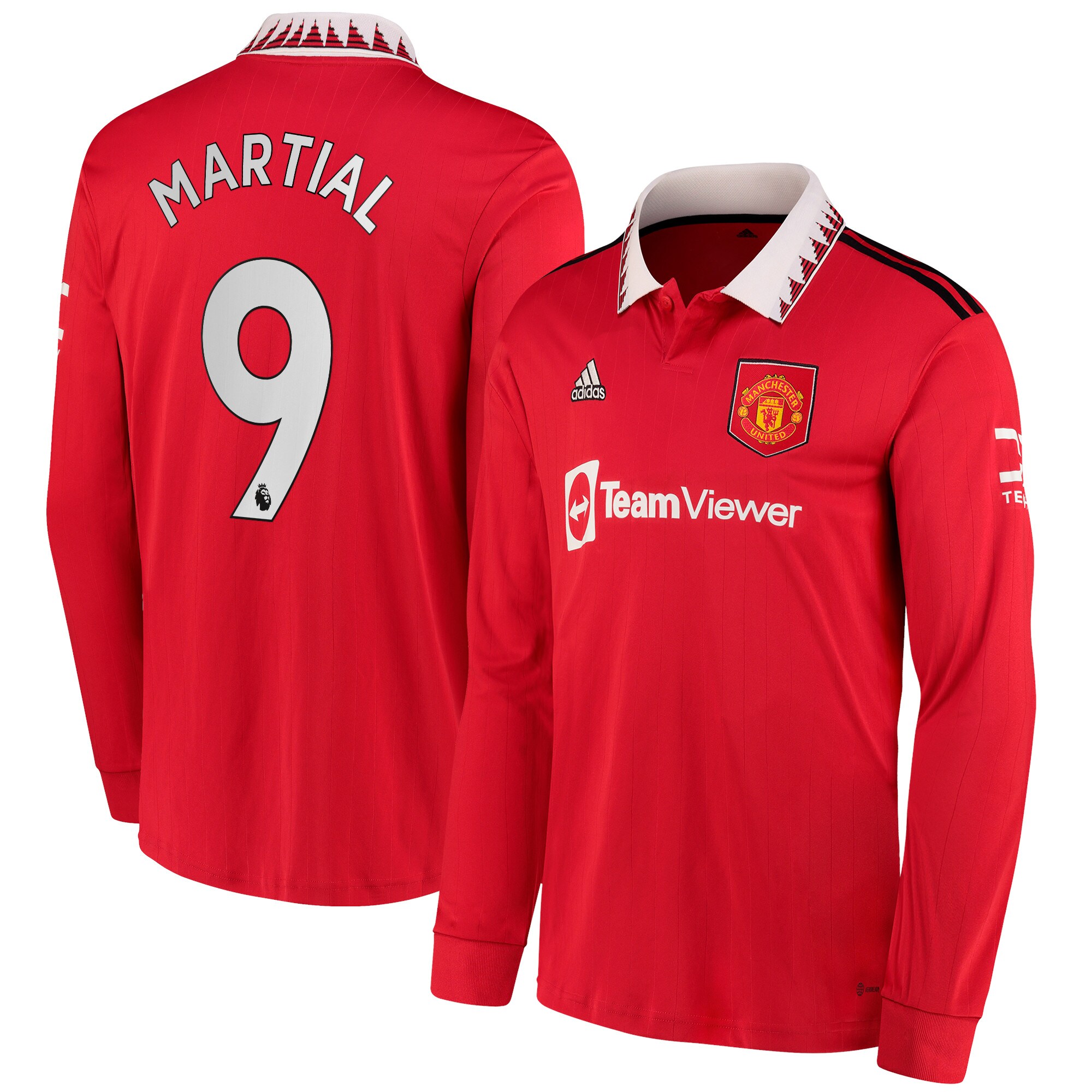 Anthony Martial Manchester United adidas 2022/23 Home Replica Long Sleeve Jersey - Red