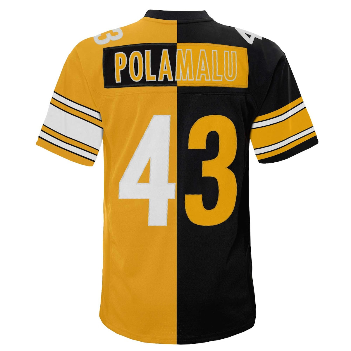 Boys' Grade School Troy Polamalu Mitchell & Ness Steelers Split Legacy Jersey - Black
