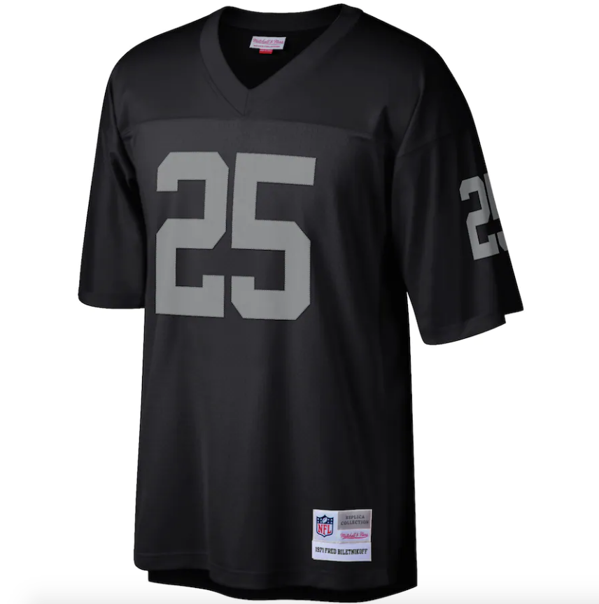 Mitchell & Ness Fred Biletnikoff Las Vegas Raiders Black Retired Player Legacy Replica Jersey