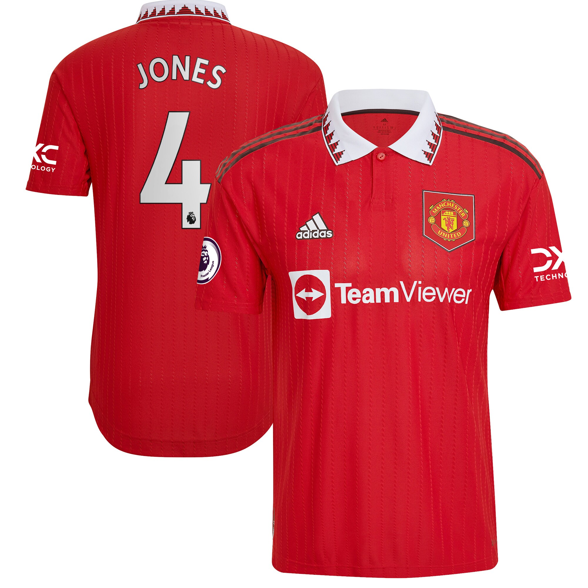 Phil Jones Manchester United adidas 2022/23 Home Authentic Player Jersey - Red