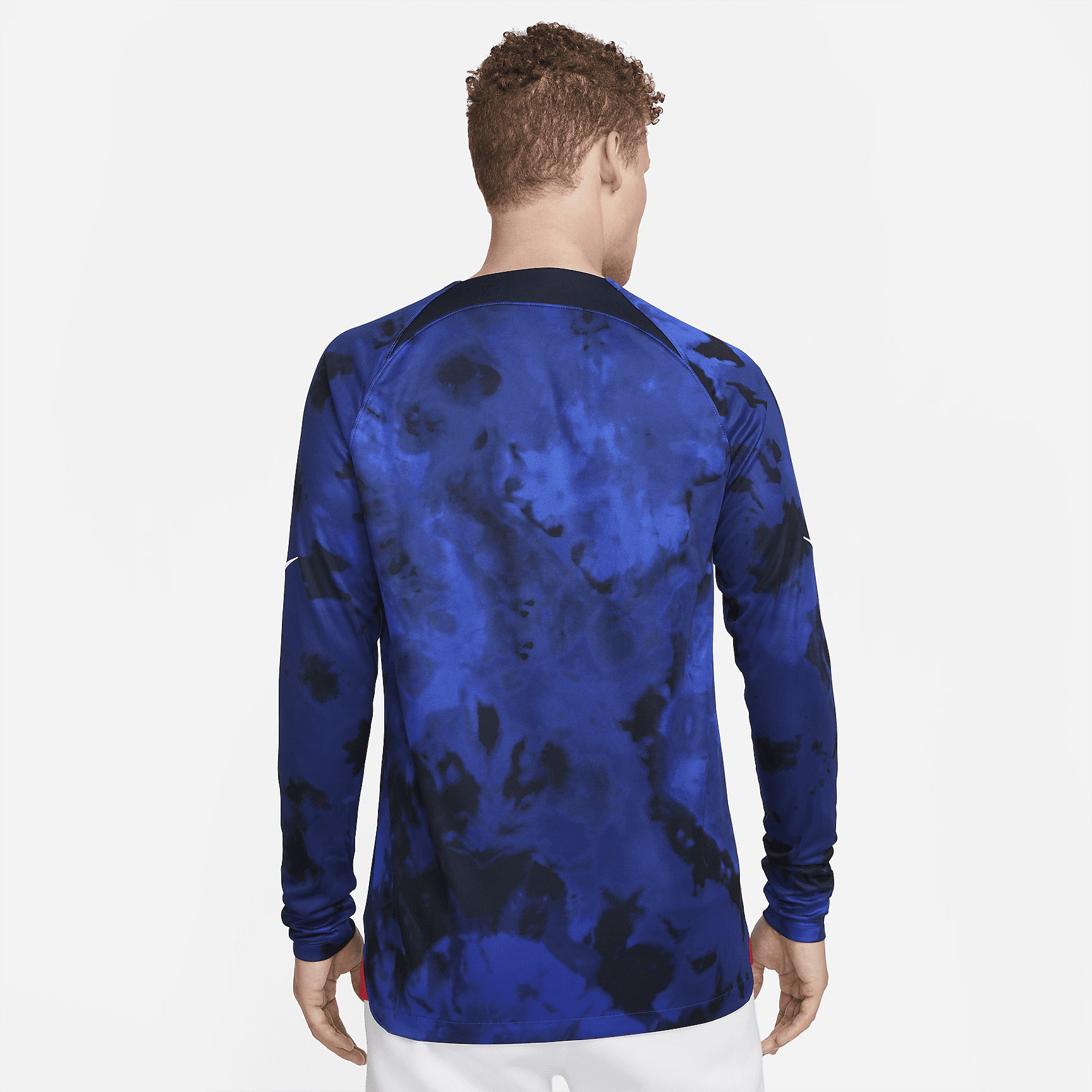 U.S. 2022/23 Stadium Away Men's Nike Dri-FIT Long-Sleeve Soccer Jersey - Bright Blue/White