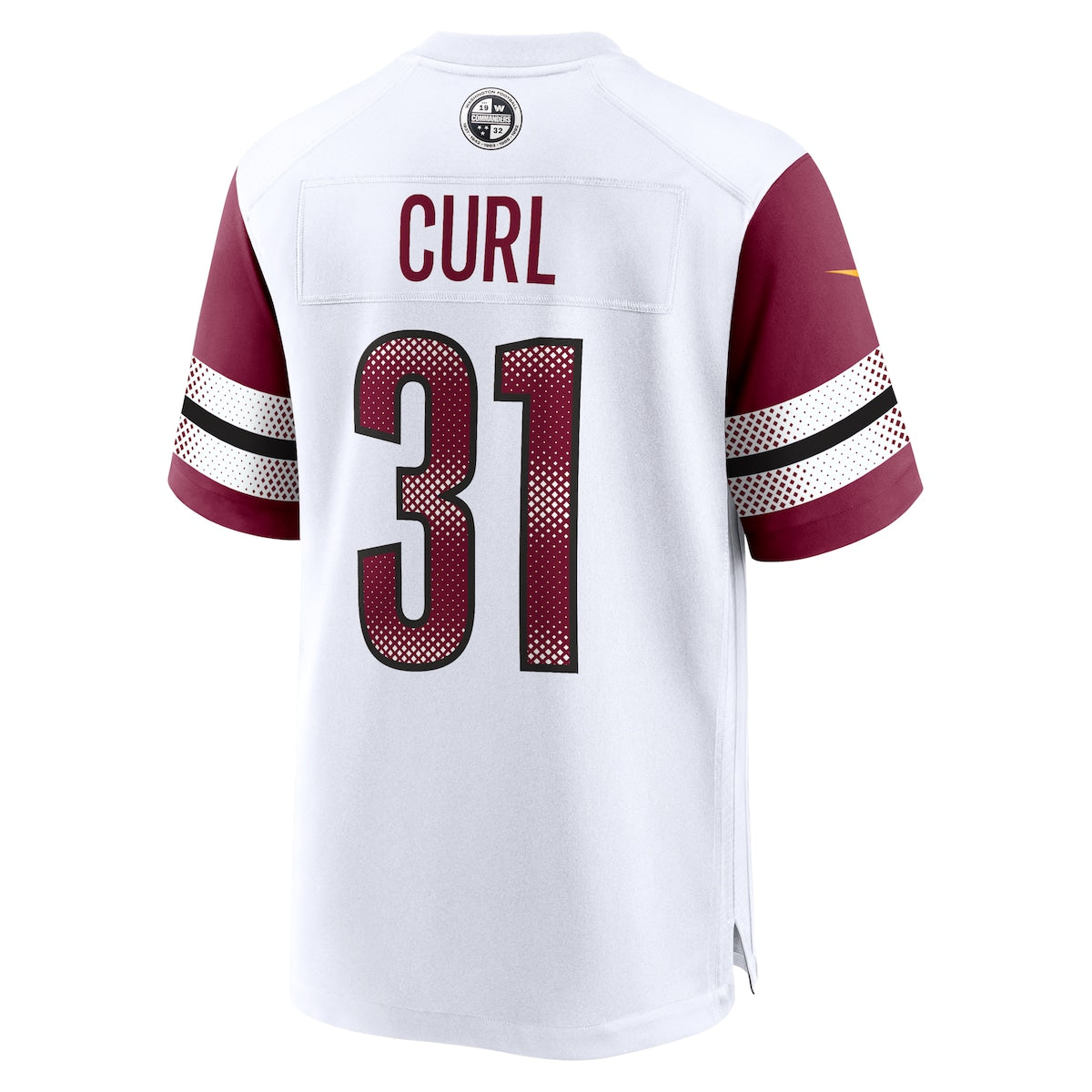 Men's Kamren Curl Nike Commanders Game Day Jersey - White