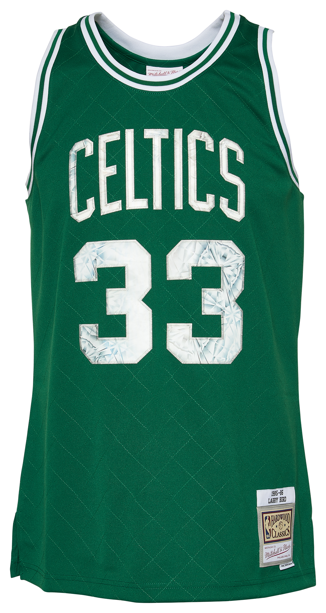 Men's Bird Larry Mitchell & Ness Celtics 75th Anniversary Jersey - Green