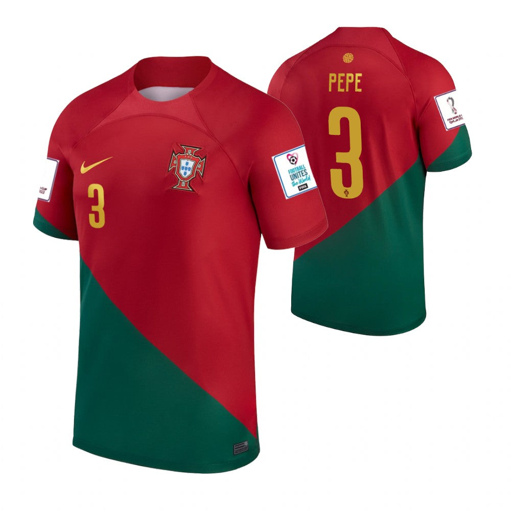 Portugal Pepe Home Jersey 2022 World Cup Kit