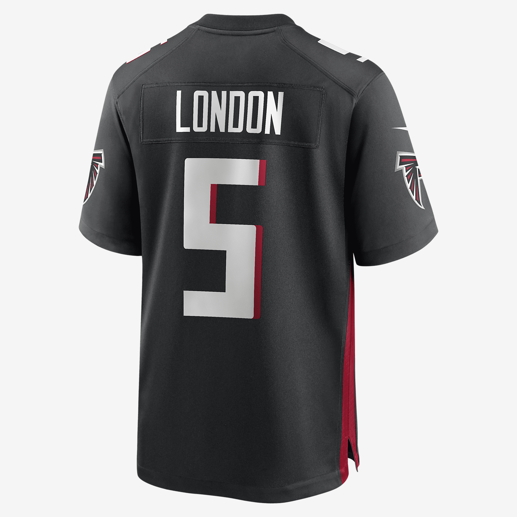 NFL Atlanta Falcons (Drake London) Men's Game Football Jersey - Black
