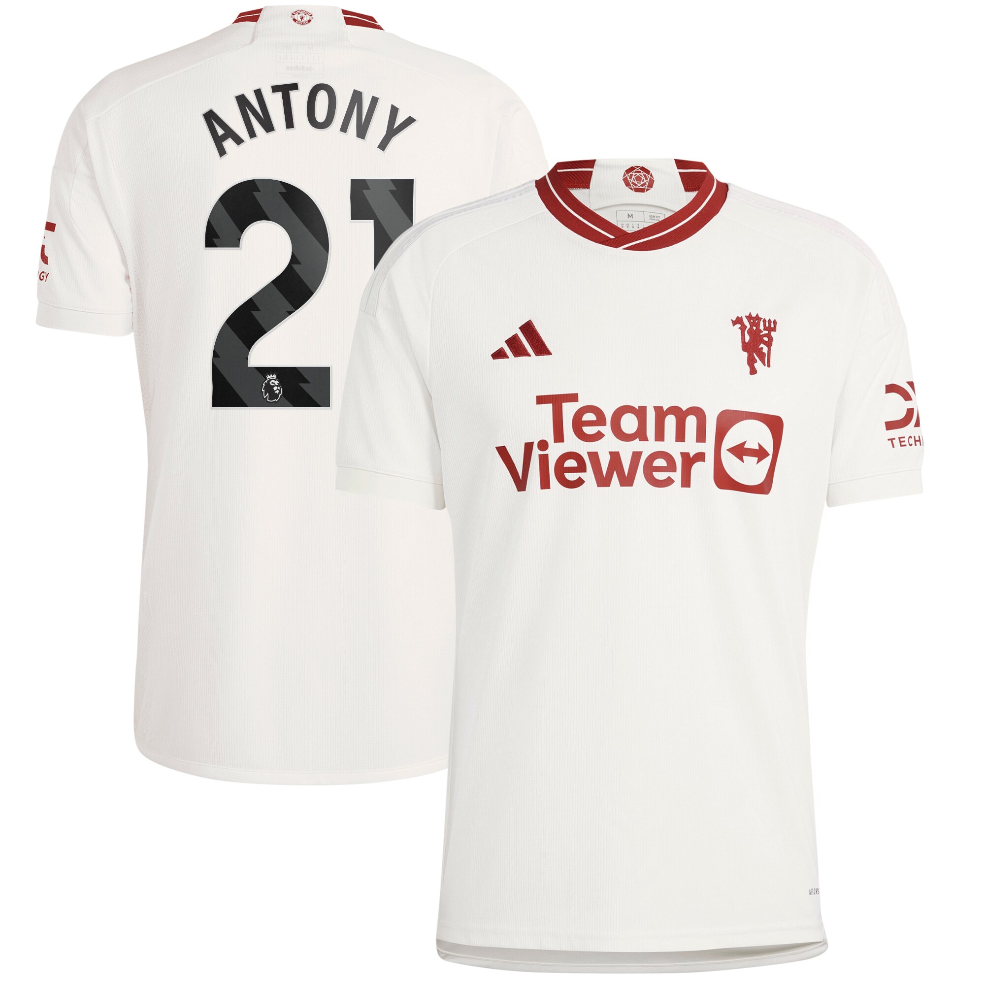 Antony Manchester United adidas 2023/24 Third Replica Player Jersey - White