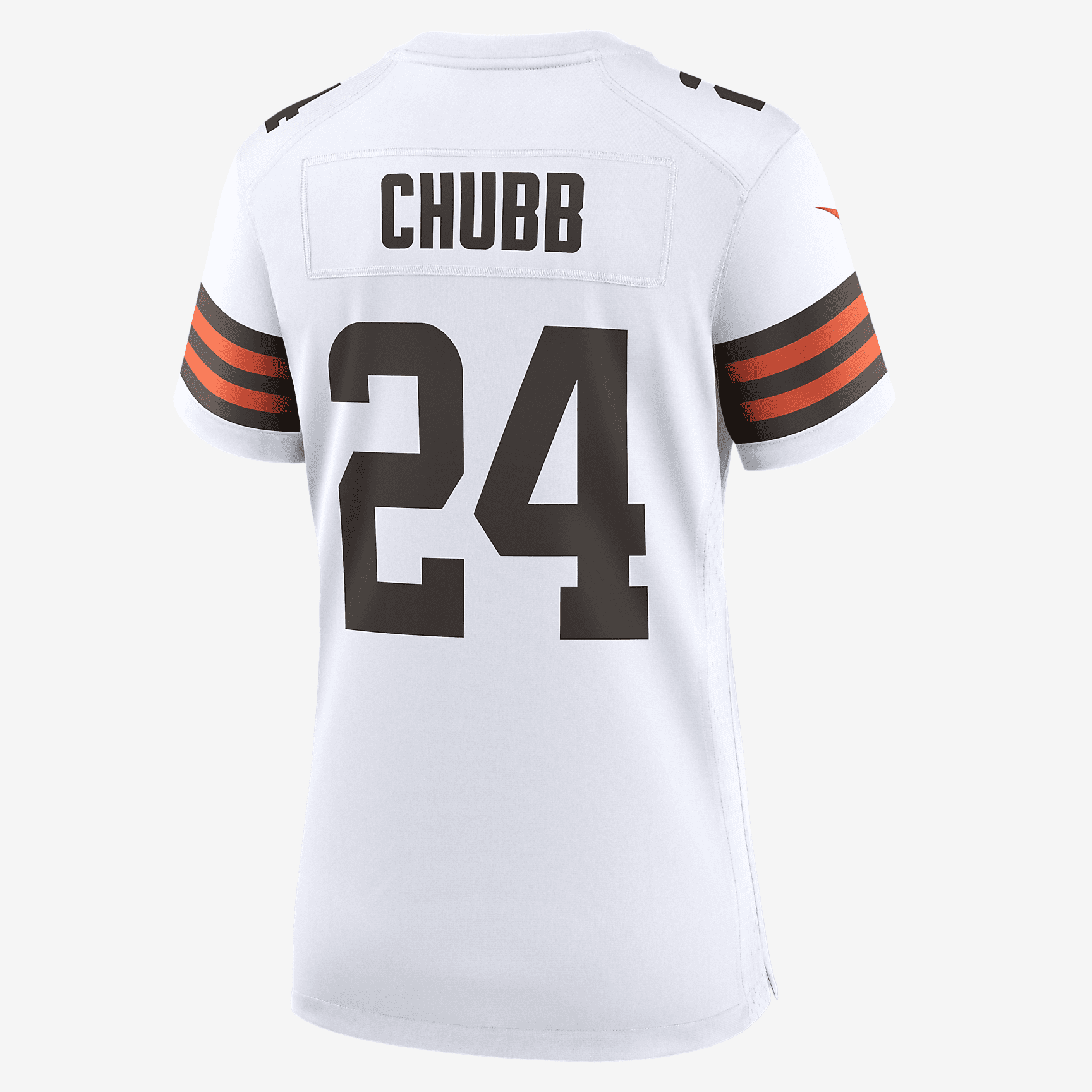NFL Cleveland Browns (Nick Chubb) Women's Game Football Jersey - White