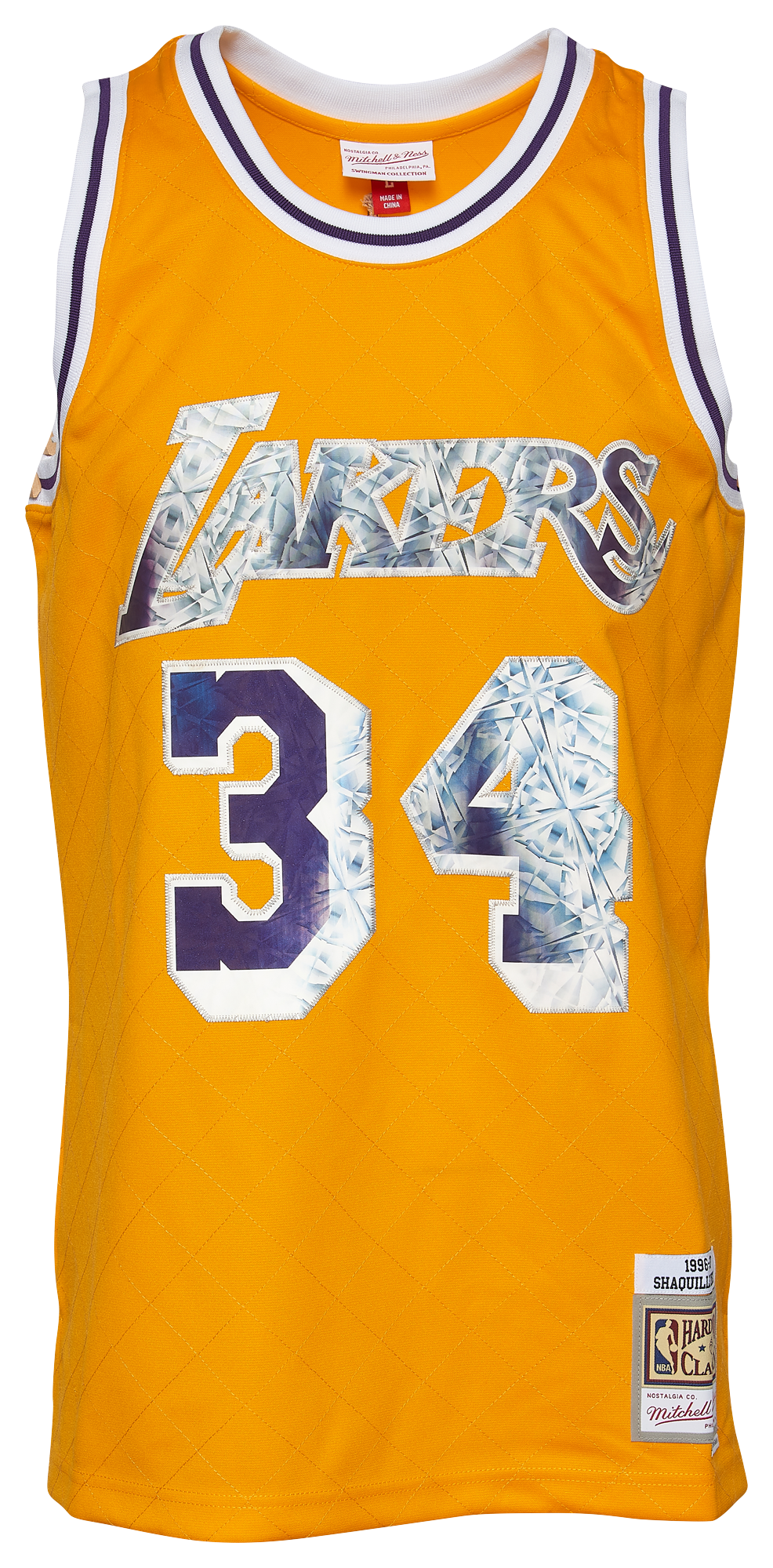 Men's  Mitchell & Ness Lakers 75th Anniversary Jersey - Yellow