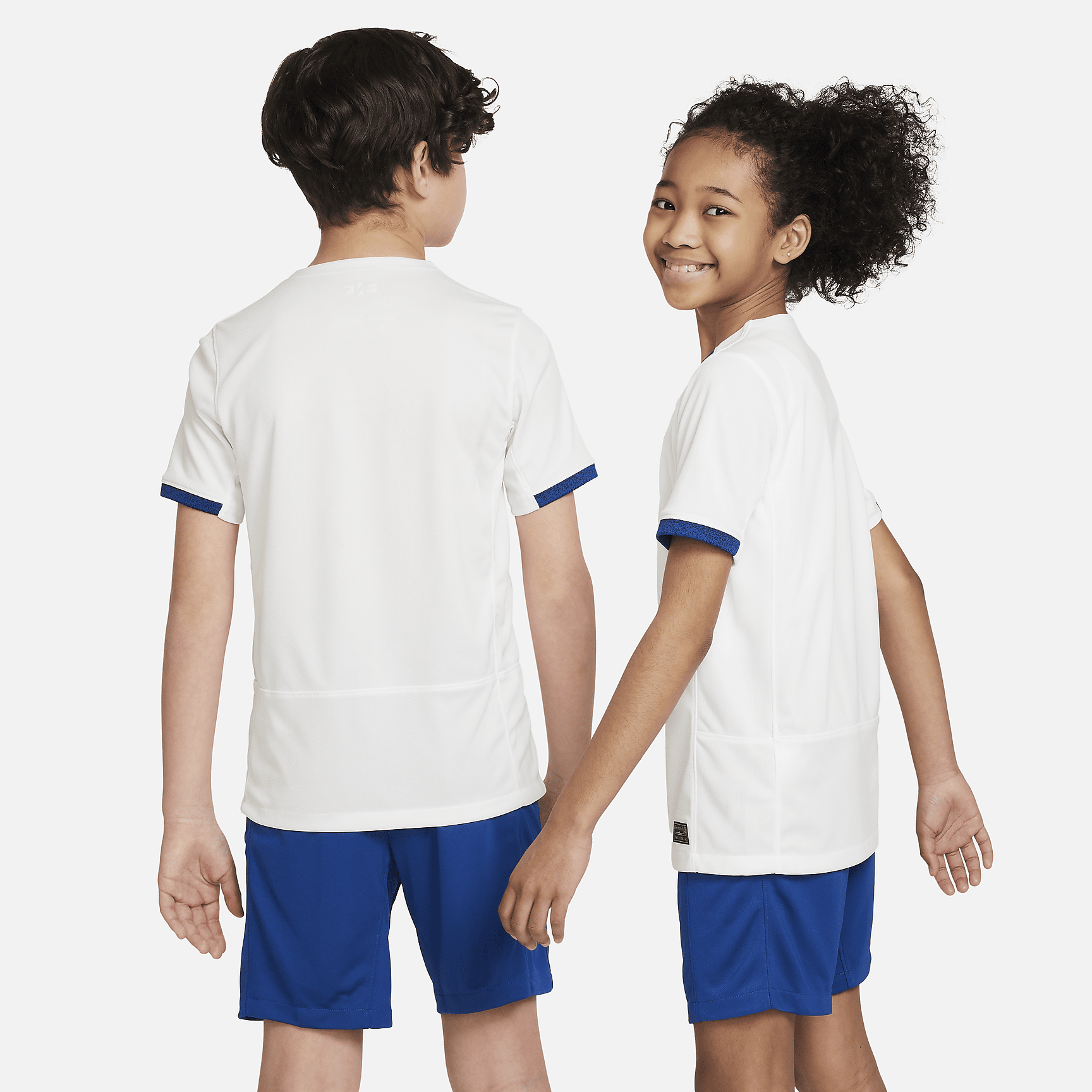 England 2023 Stadium Home Big Kids' Nike Dri-FIT Soccer Jersey - Summit White/Gym Blue/Gym Blue