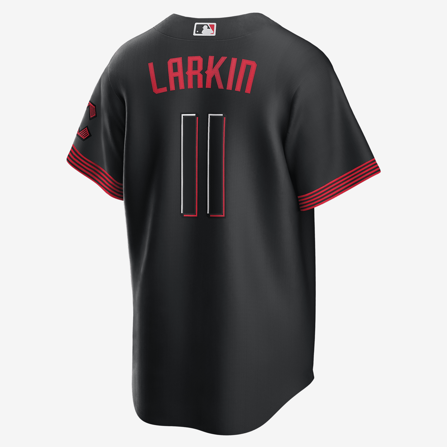 MLB Cincinnati Reds City Connect (Barry Larkin) Men's Replica Baseball Jersey - Black