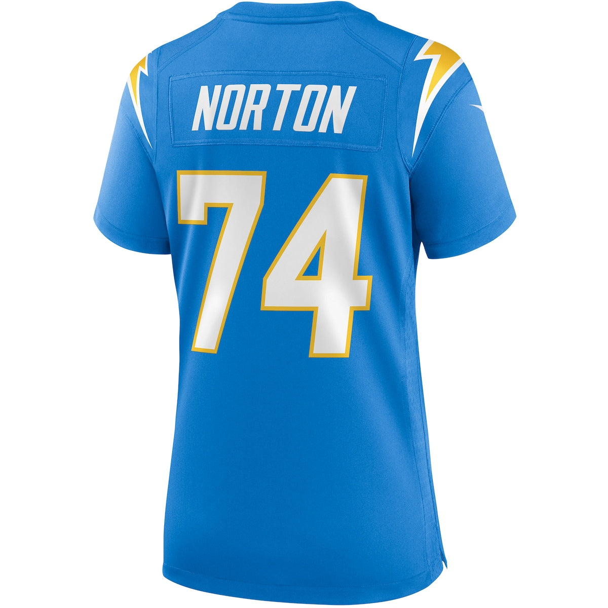 Women's Storm Norton Nike Chargers Powder Game Jersey - Light Blue