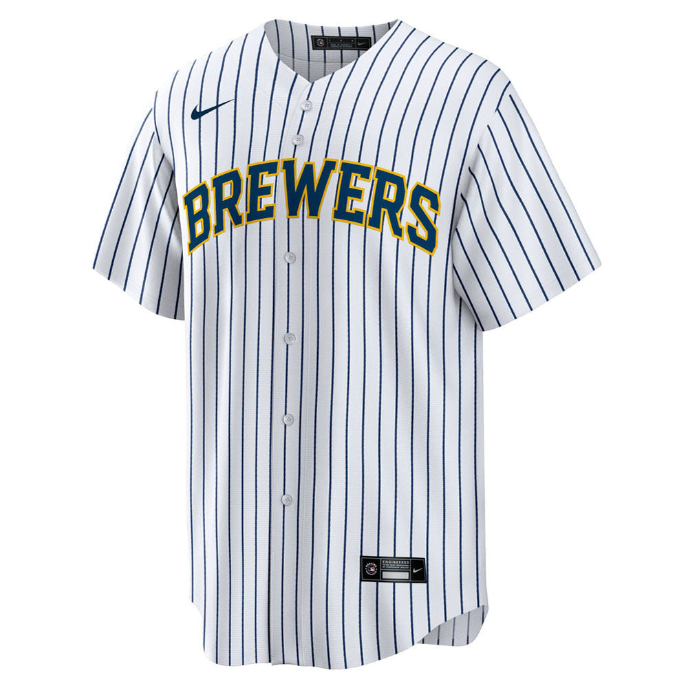 Men's Milwaukee Brewers Christian Yelich Alternate Player Jersey - White