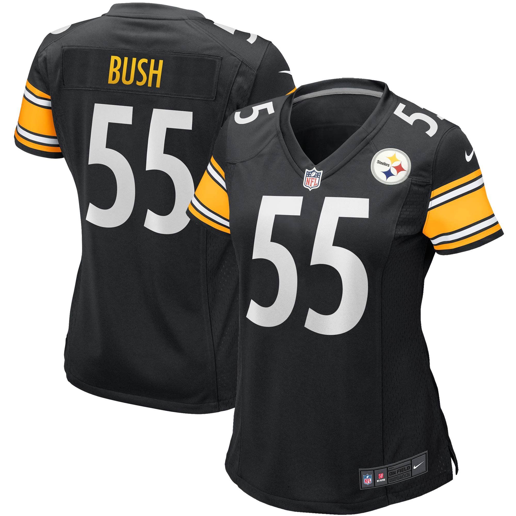 Devin Bush Pittsburgh Steelers Nike Women's Game Player Jersey - Black