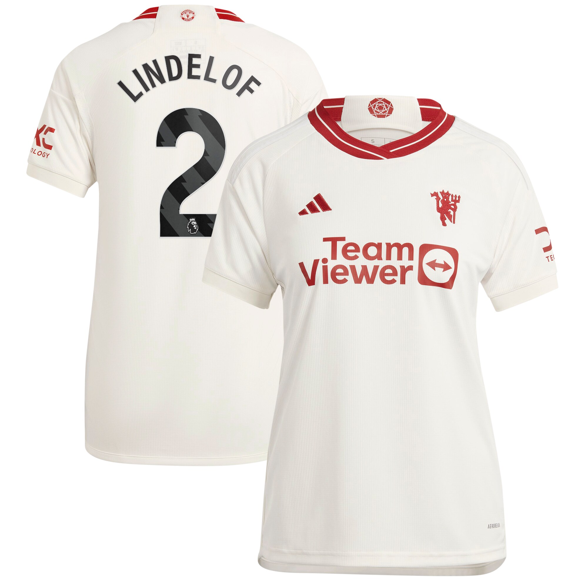 Victor Lindelof Manchester United adidas 2023/24 Third Replica Player Jersey - White