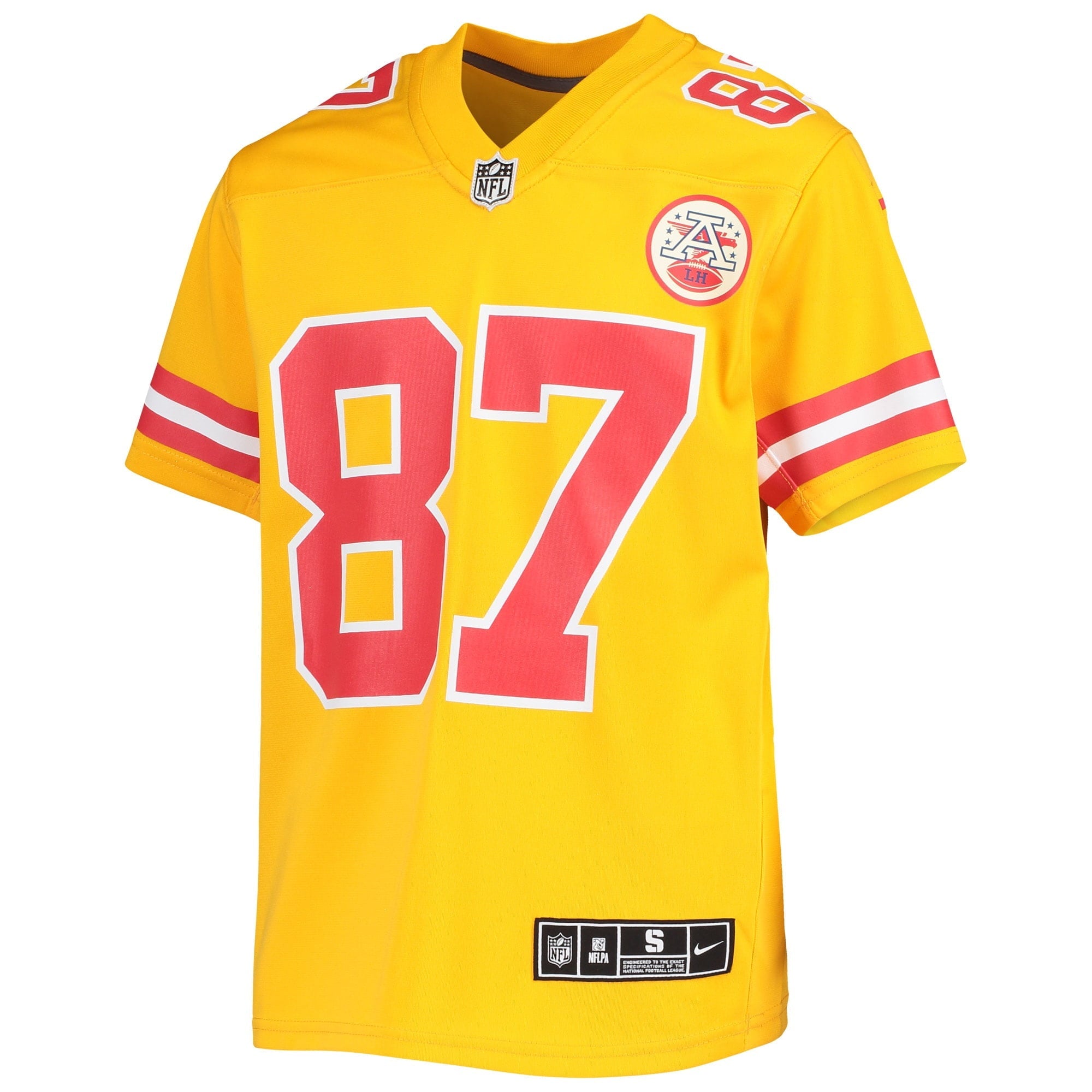 Youth Nike Travis Kelce Gold Kansas City Chiefs Inverted Team Game Jersey