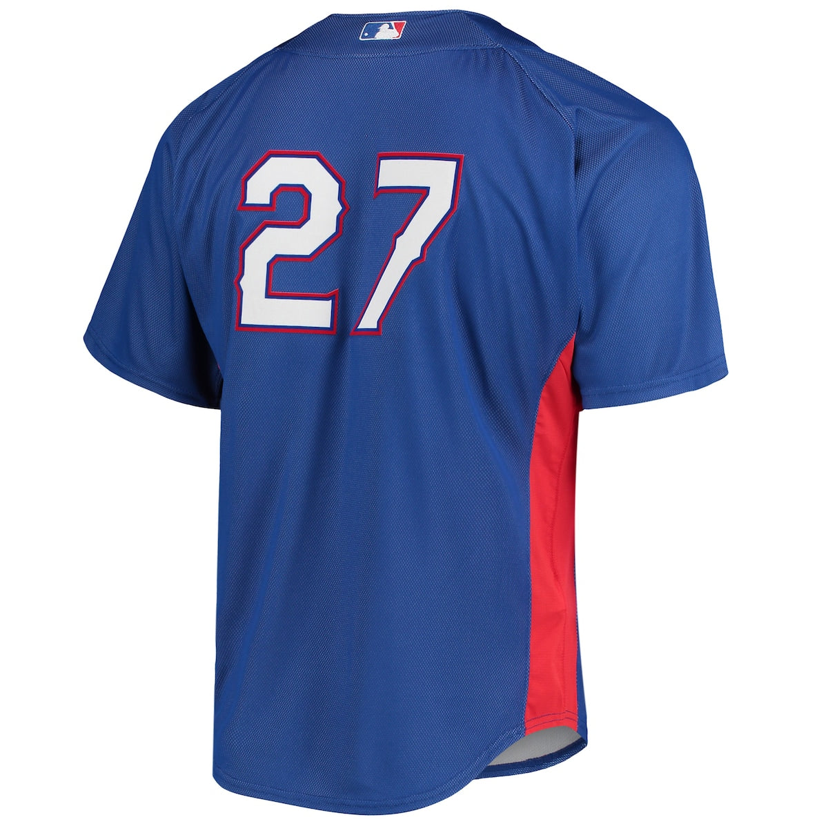 Men's Vladimir Guerrero Mitchell & Ness Rangers Cooperstown Mesh Batting Practice Jersey - Blue