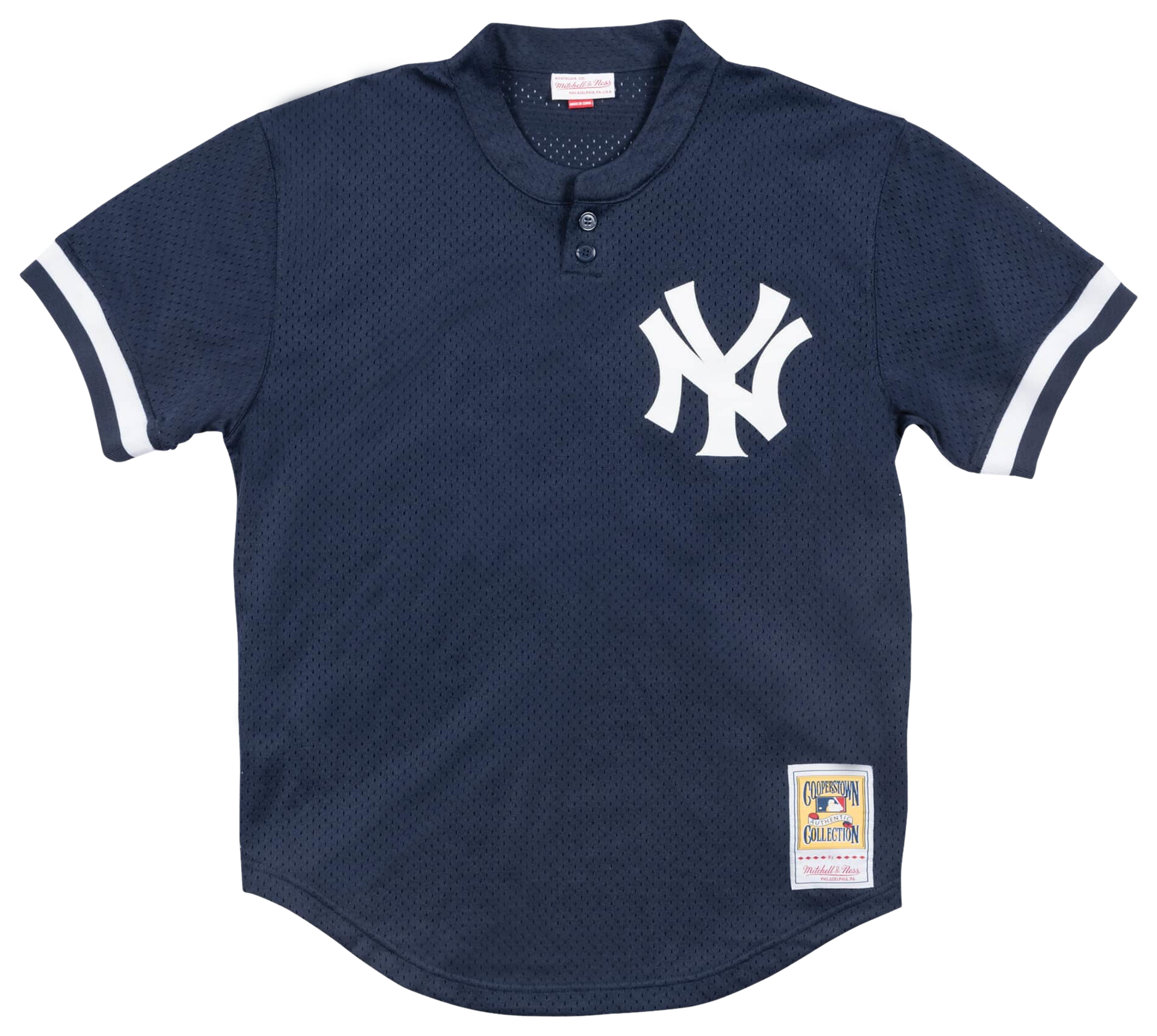 Men's Jeter Derek Mitchell & Ness Yankees BP Pullover Jersey - Navy