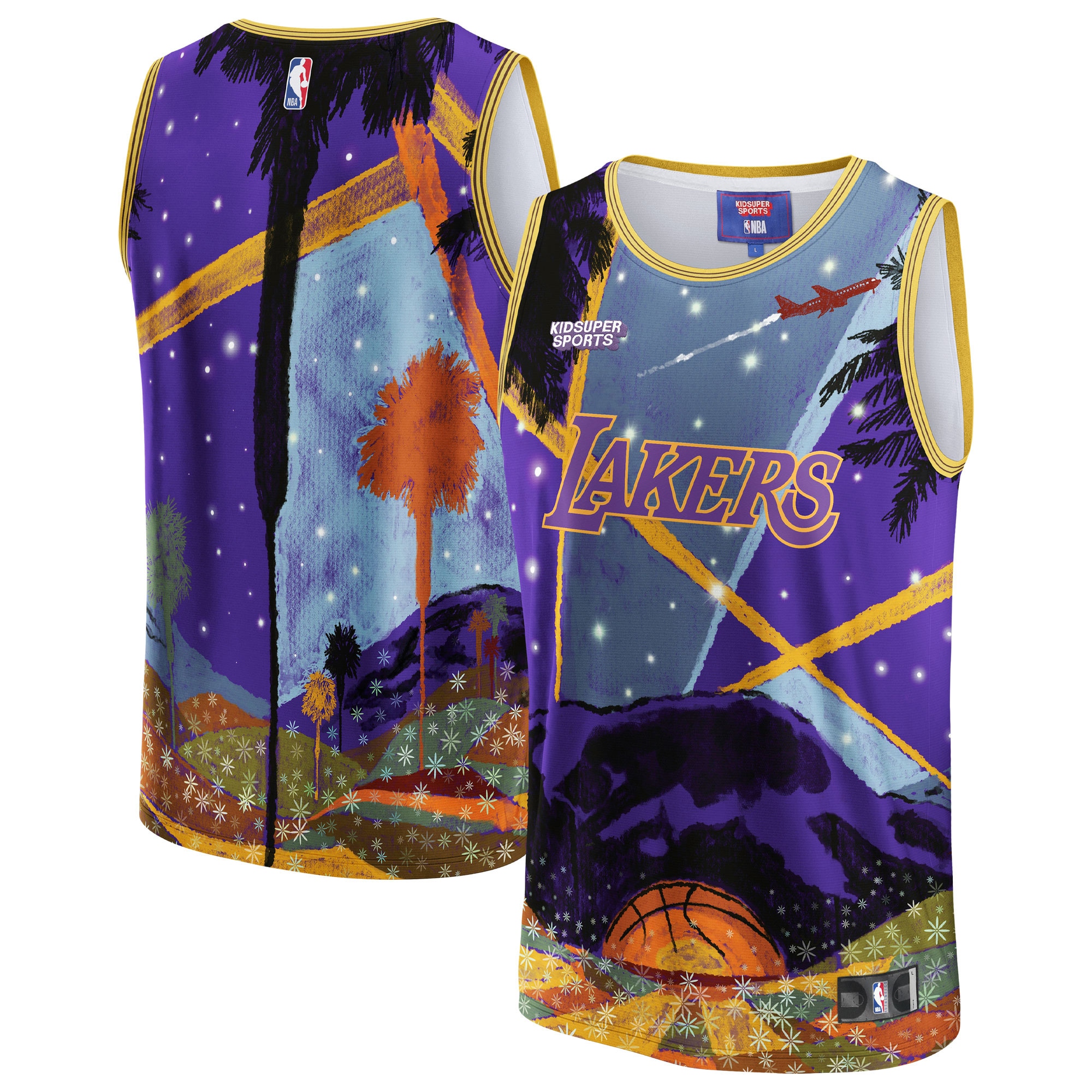 Los Angeles Lakers NBA & KidSuper Studios by Fanatics Unisex Hometown Jersey - Purple