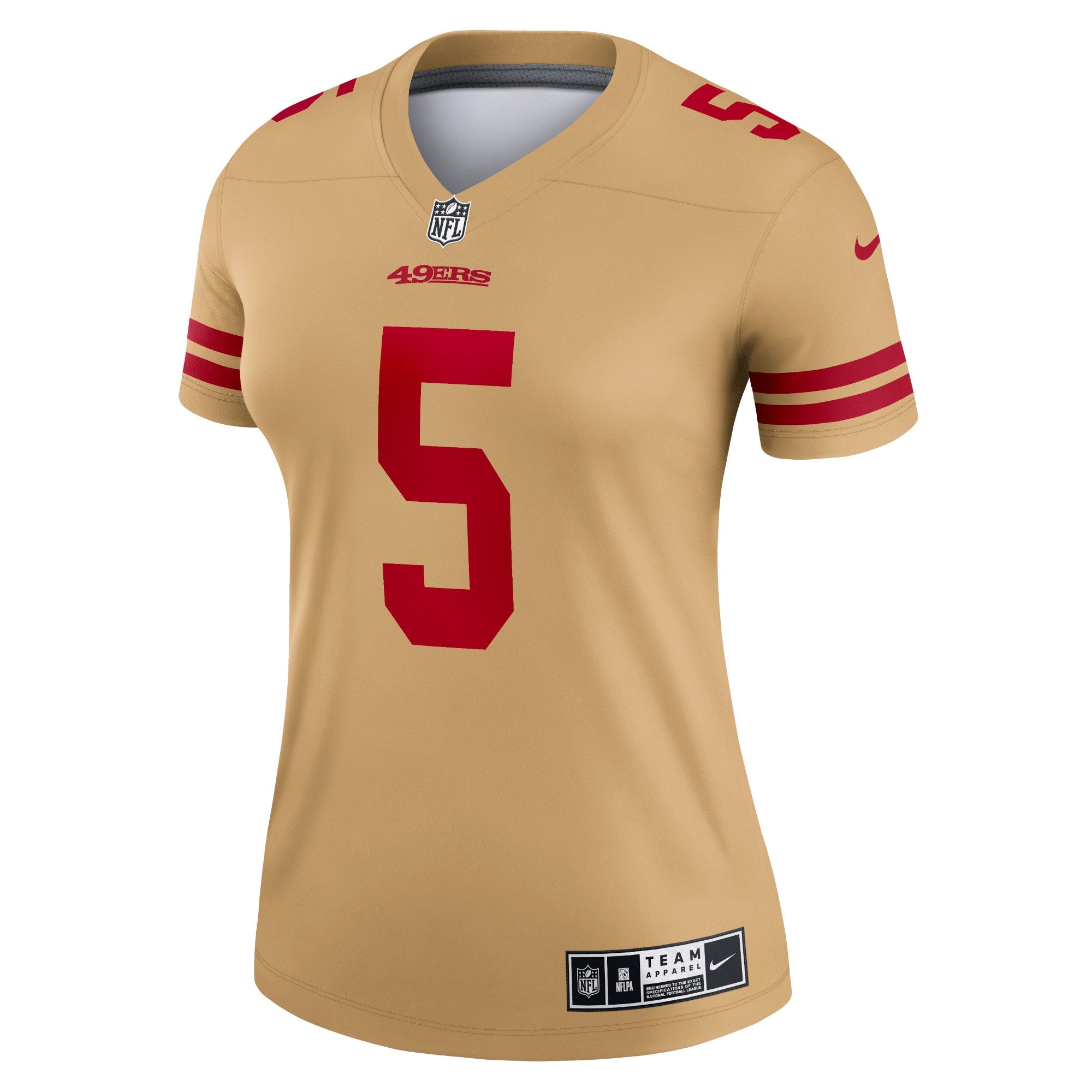 Women's Nike Trey Lance Gold San Francisco 49ers Inverted Legend Jersey