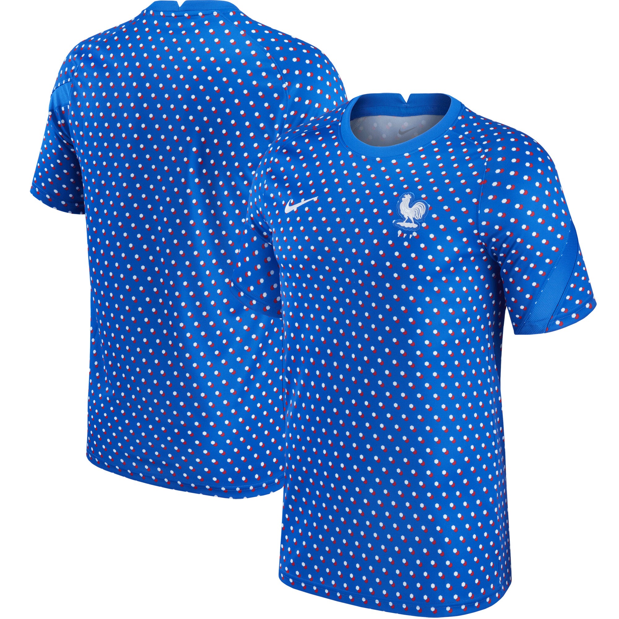 France Women's National Team Nike 2021/22 Pre-Match Top - Blue