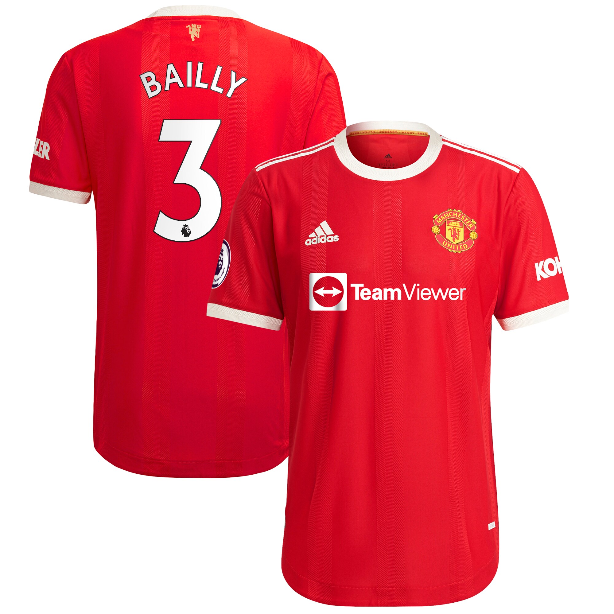 Eric Bailly Manchester United adidas 2021/22 Home Authentic Player Jersey - Red