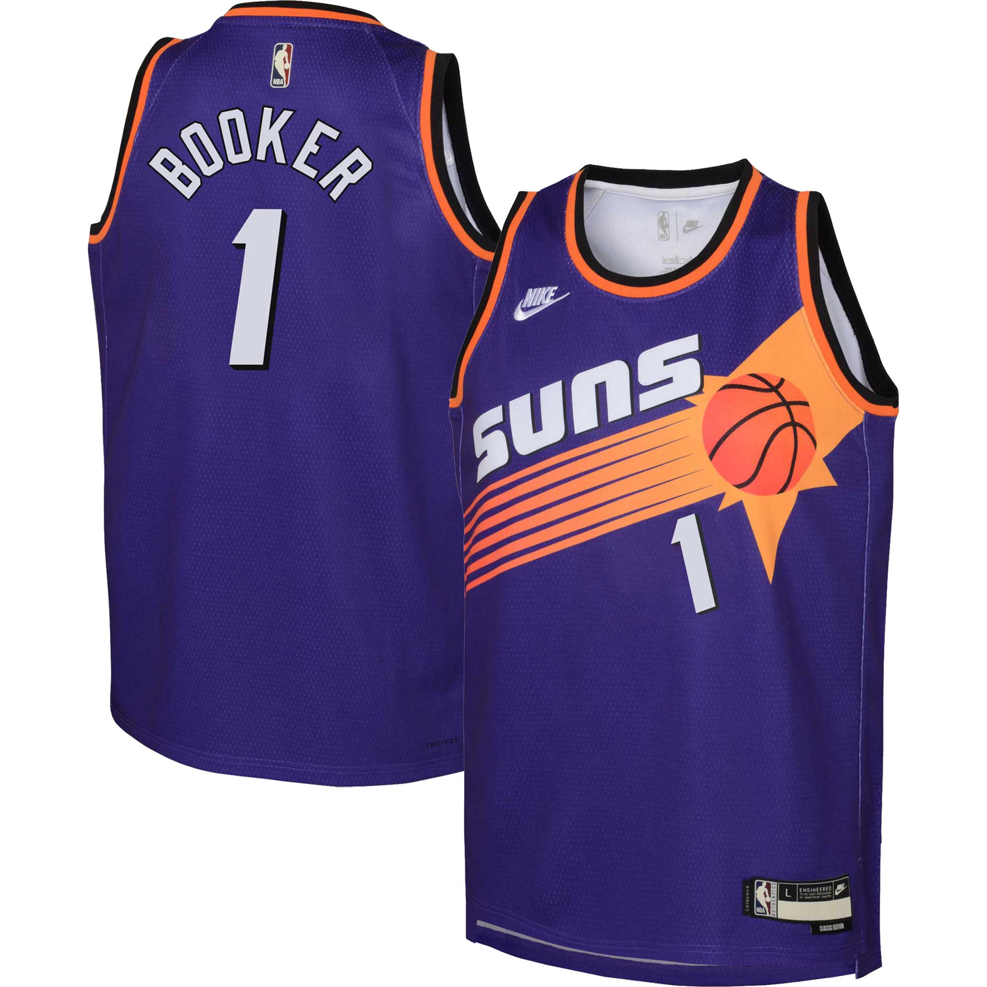 Devin Booker Phoenix Suns Nike Youth 2022/23 Swingman Jersey Purple - Classic Edition