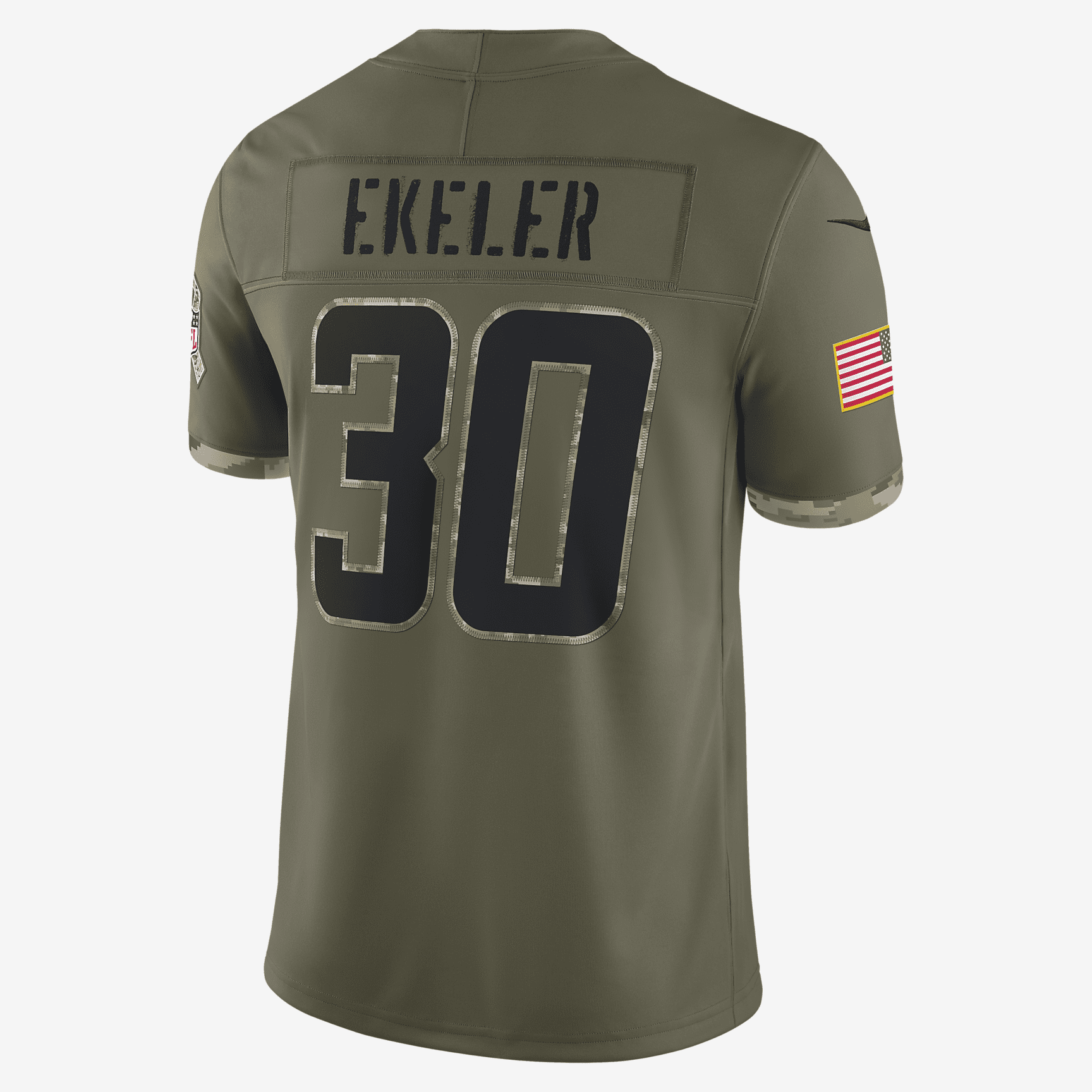 NFL Los Angeles Chargers Salute to Service (Austin Ekeler) Men's Limited Football Jersey - Olive