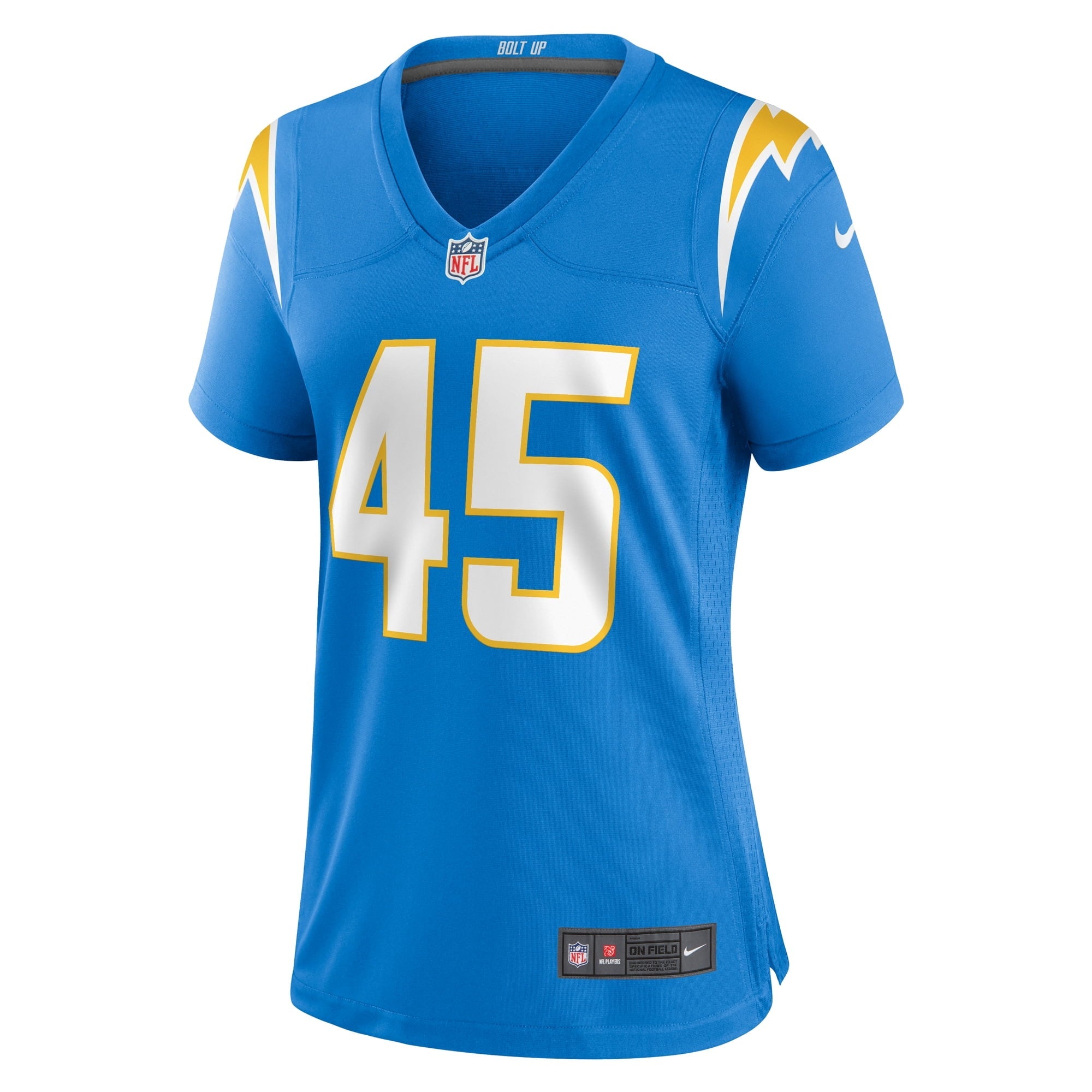 Women's Nike Tuli Tuipulotu Powder Blue Los Angeles Chargers Team Game Jersey