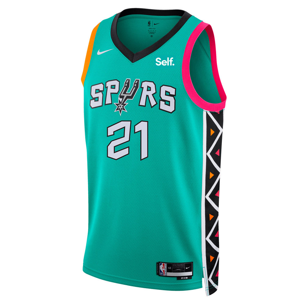 Men's San Antonio Spurs Tim Duncan City Edition Jersey - Green