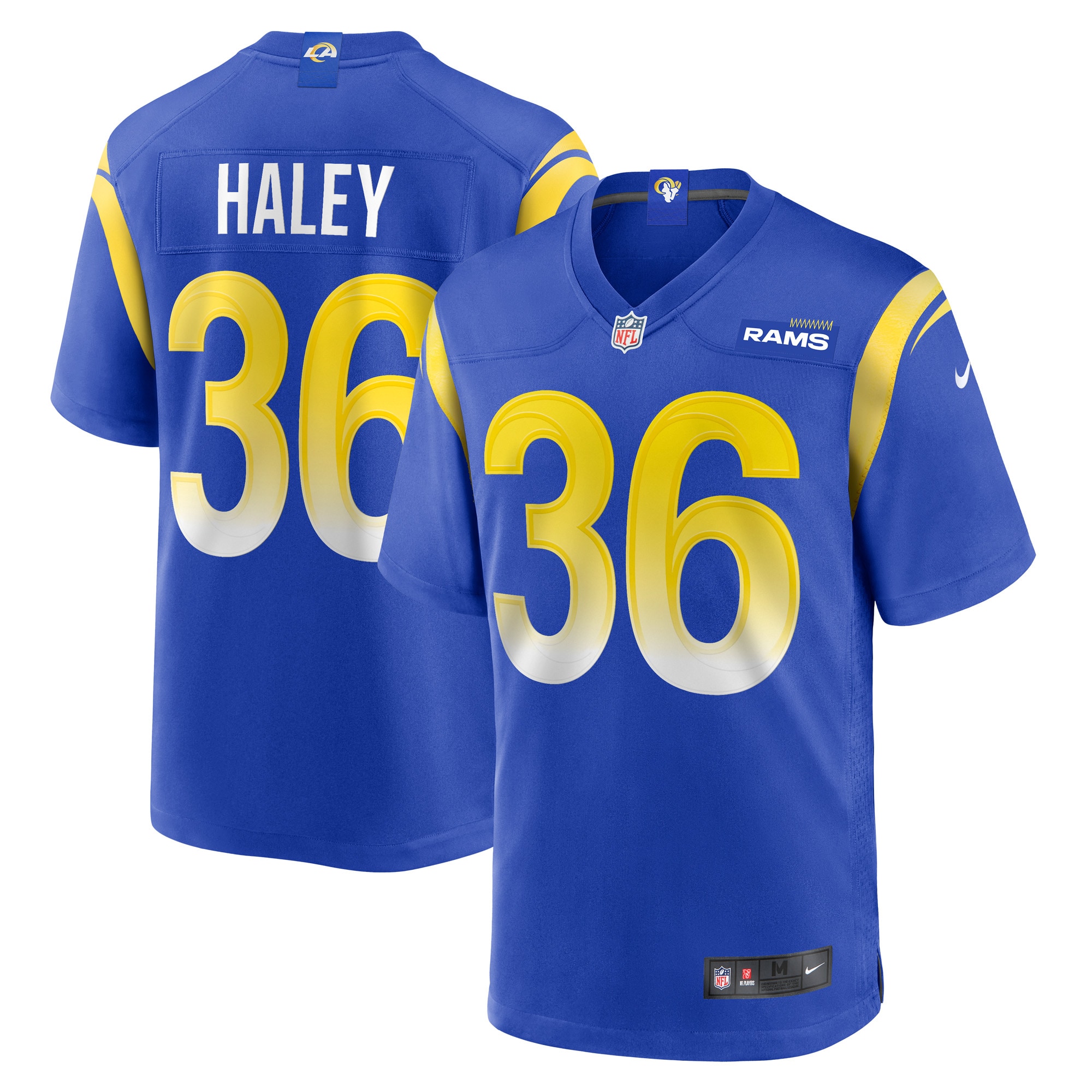 Grant Haley Los Angeles Rams Nike Game Player Jersey - Royal
